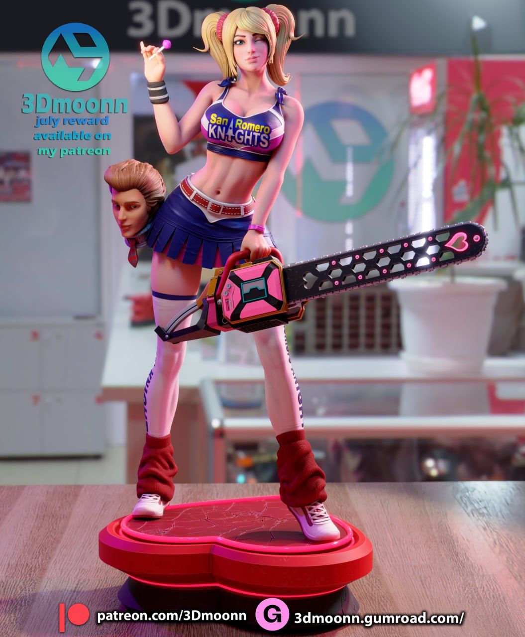 Juliet Starling Statue | Lollipop Chainsaw Fan Art by 3Dmoonn SFW,NSFW null