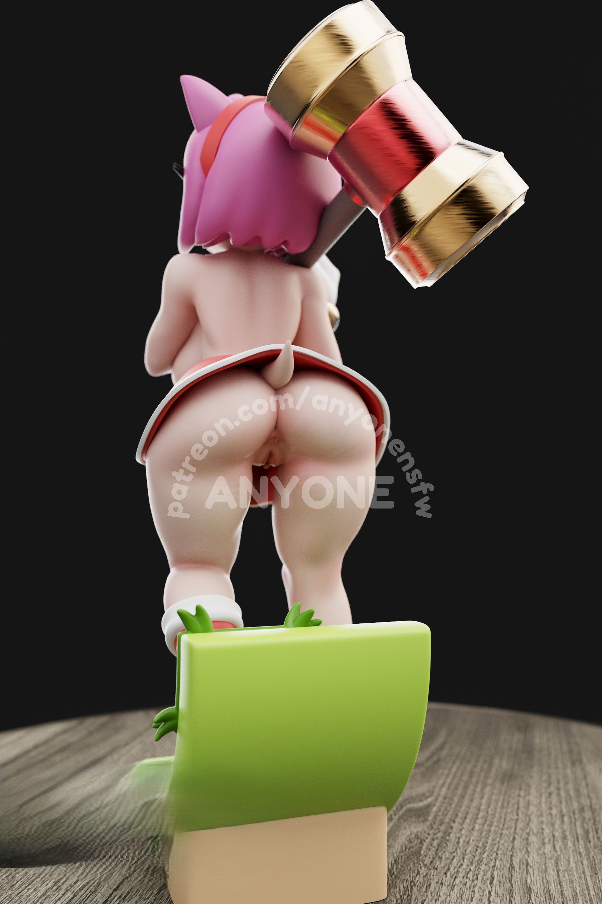 Amy Rose Statue | Sonic the Hedgehog Fan Art by Anyonensfw SFW,NSFW,Futa 3d printed,3d printed statue,nsfw statue,futa statue,Amy Rose Statue,Sonic the Hedgehog