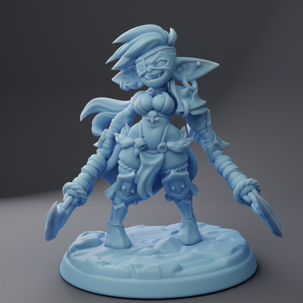 Warrior Goblin Miniature | DnD Fan Art by Twin Goddess Miniatures SFW 3d printed,goblin miniature,3d printed miniature,sfw miniature,Warrior Goblin