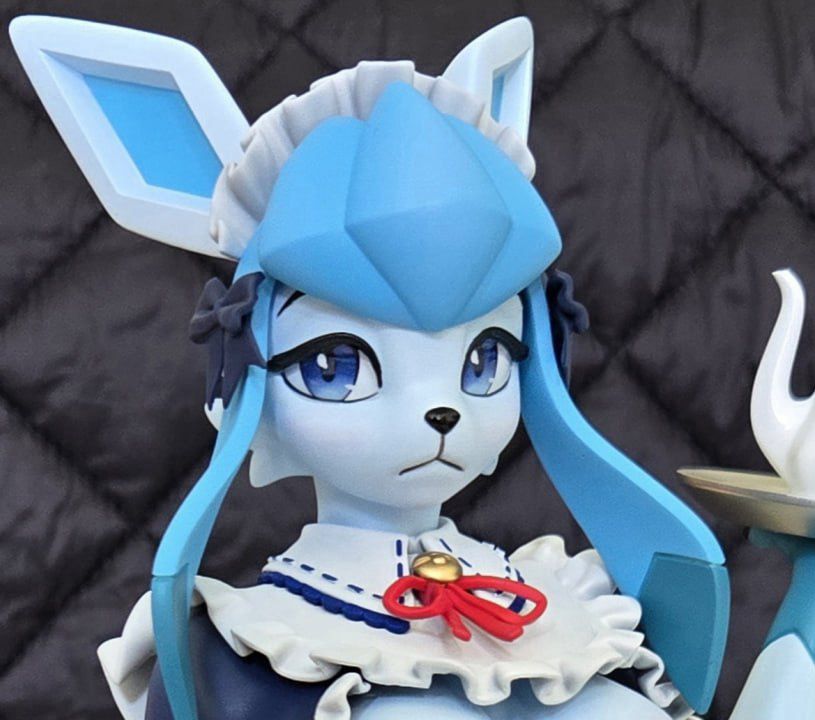 Maid Glaceon Furry Statue | Pokemon Fan Art by YLZX3 NSFW 3d printed,3d printed statue,Pokemon Statue ,Glaceon statue,nsfw statue,furry statue