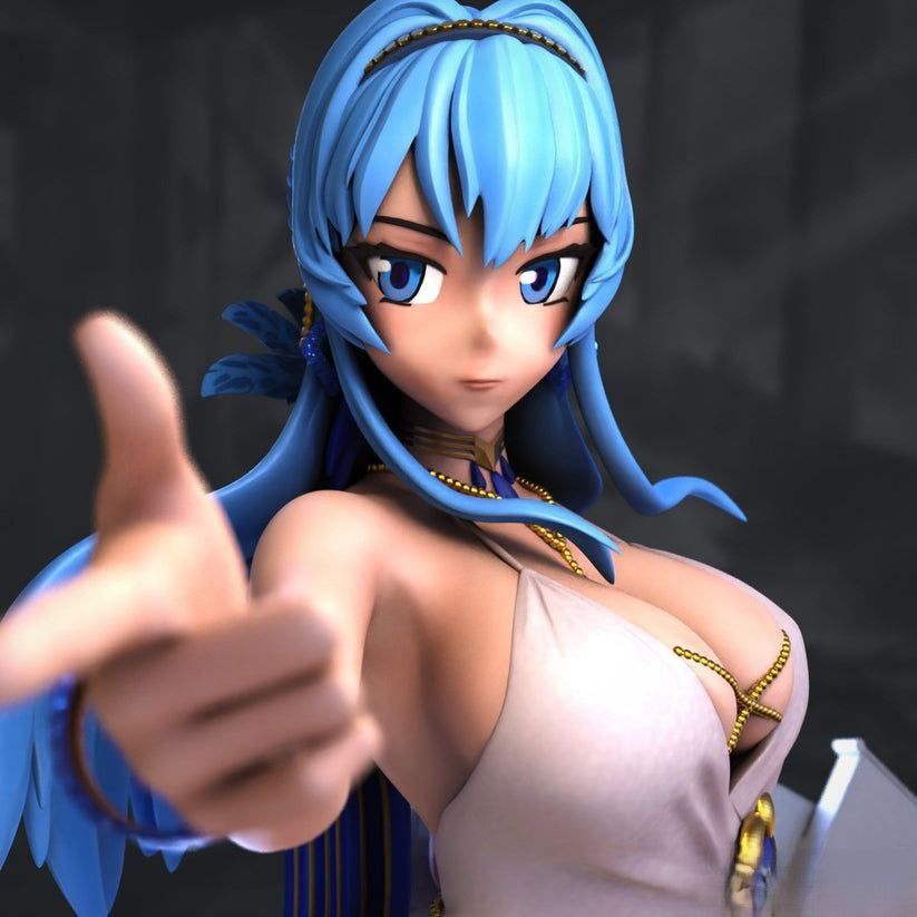 Helm Statue | NIKKE Fan Art by Azerama SFW,NSFW 3d printed,3d printed statue,nsfw statue,Helm statue,nikke statue