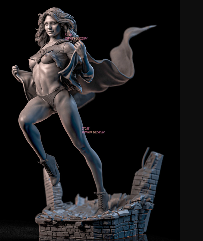 Supergirl Statue | DC Fan Art by VX-Labs image