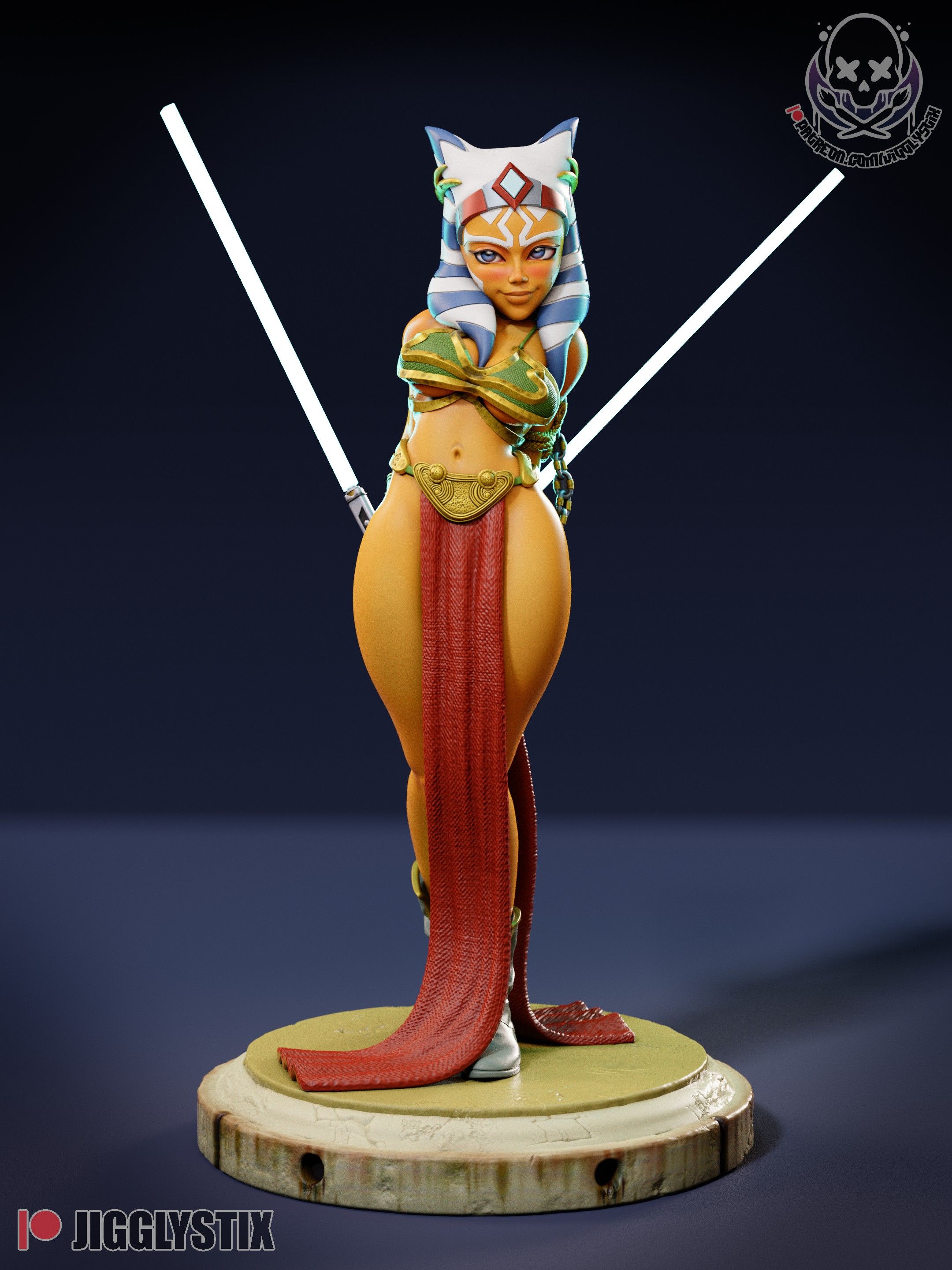 Ahsoka Statue | Star Wars Fan Art by Jigglystix SFW,NSFW,Futa 3d printed statue,3d printed,nsfw statue,3d printed figure,futa statue,Ahsoka Statue,Star Wars