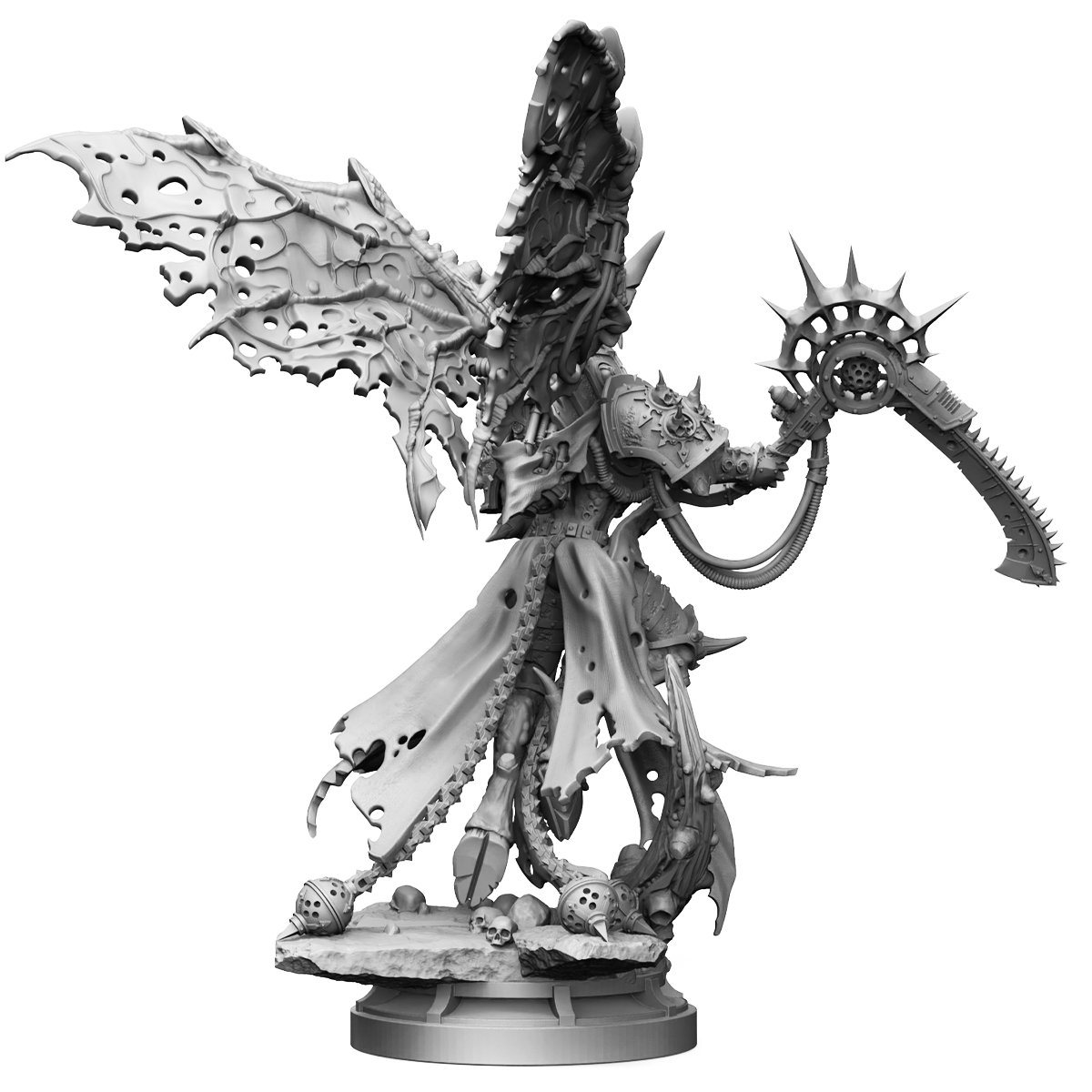 Chaos Prime The Great Demon Of Corrosion Miniature | 40k Fan Art by glukivnete SFW 3d printed miniature,3d printed,miniature,sfw miniature,warhammer 40k,40k miniature,Chaos Prime The Great Demon Of Corrosion