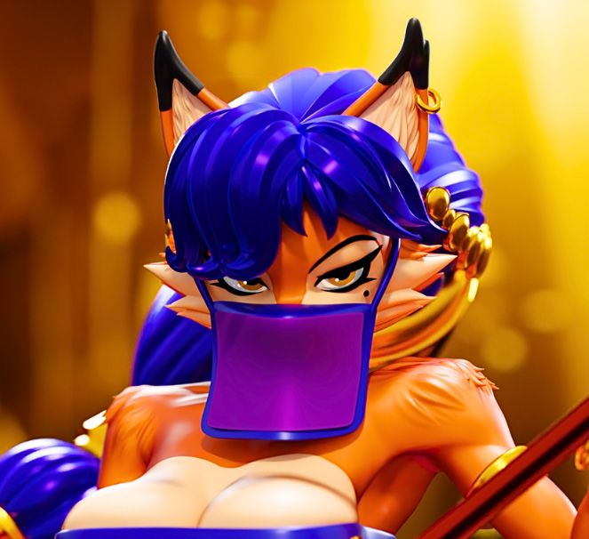 Carmelita Fox Furry Statue | Sly Cooper Fan Art by Tarsis SFW 3d printed,3d printed statue,Carmelita Fox Statue,Sly Cooper statue,3d printed figure,sfw statue,furry statue