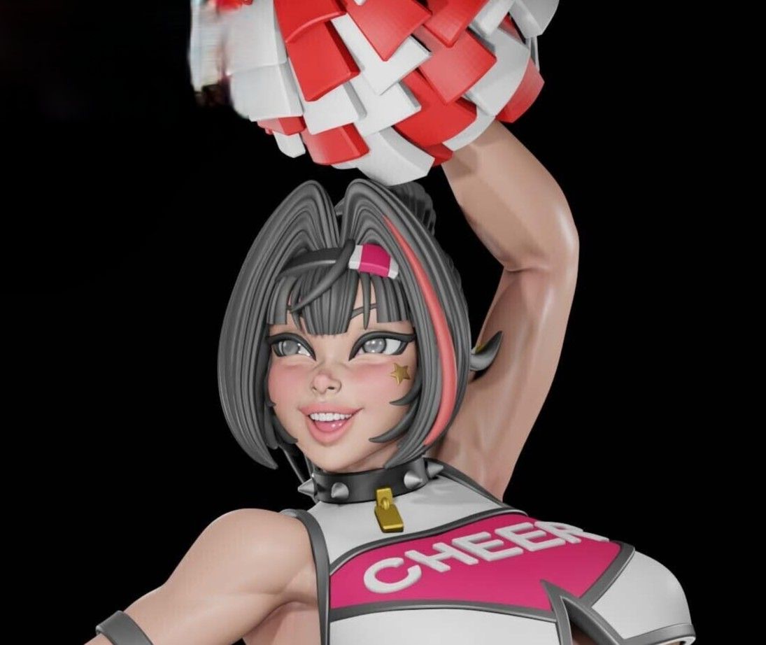 Bay Cheerleader Statue | NIKKE Fan Art by Digital Dark SFW,NSFW,Futa futa statue,3d printed,nsfw statue,Bay Cheerleader Statue,3d printed figure,nikke Statue