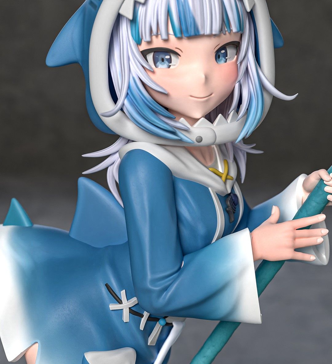 Gawr Gura Statue | Hololive Fan Art by Azerama SFW,NSFW 3d printed,3d printed statue,nsfw statue,Gawr Gura statue,Hololive statue
