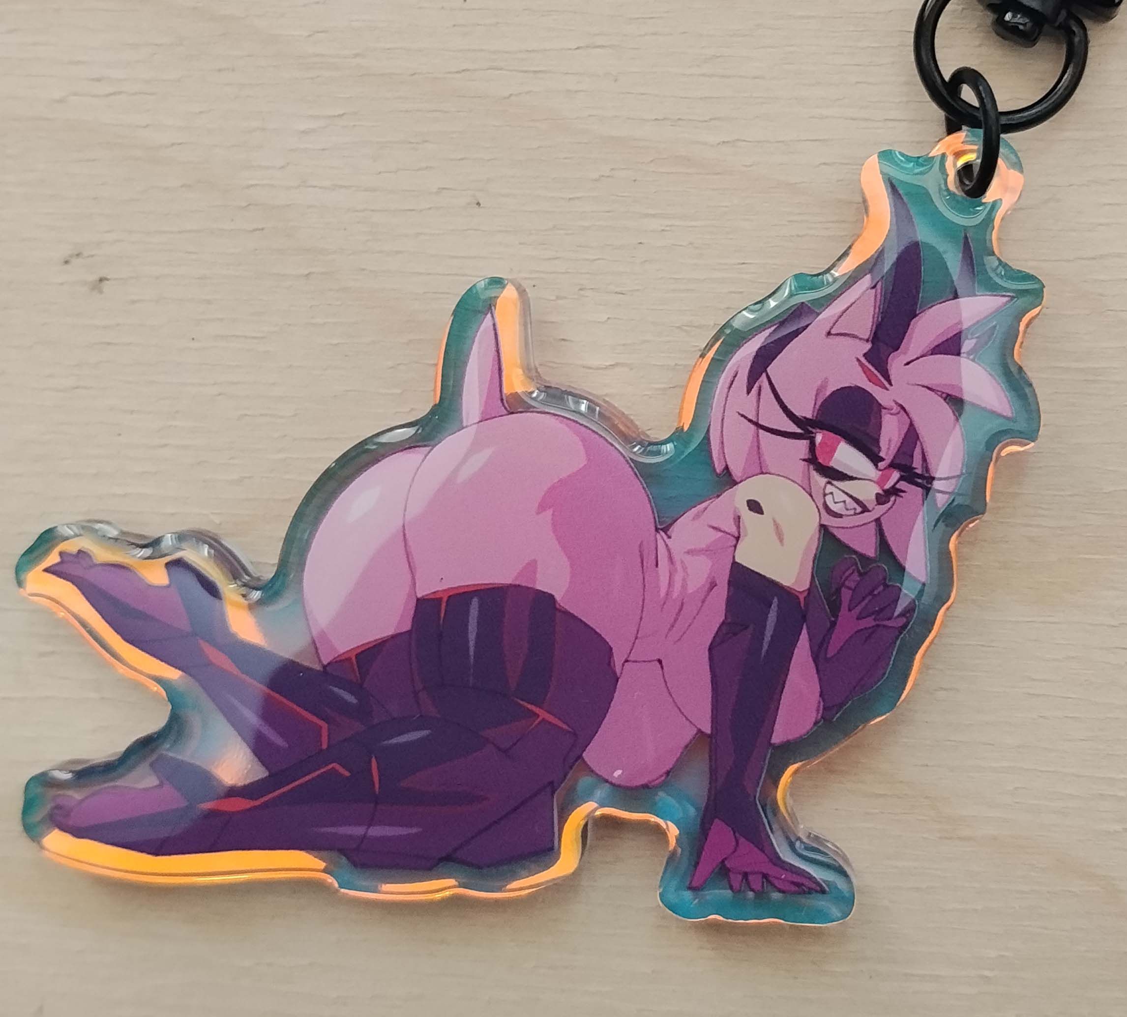 Amy Rose Furry Keychain | Sonic the Hedgehog Acrylic Keychain NSFW Amy Rose keychain,furry keychain,Sonic the Hedgehog keychain,nsfw keychain