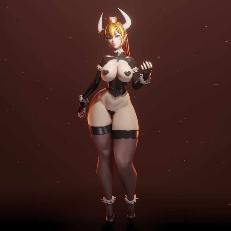 Bowsette Statue | Super Mario Fan Art by Rushzilla