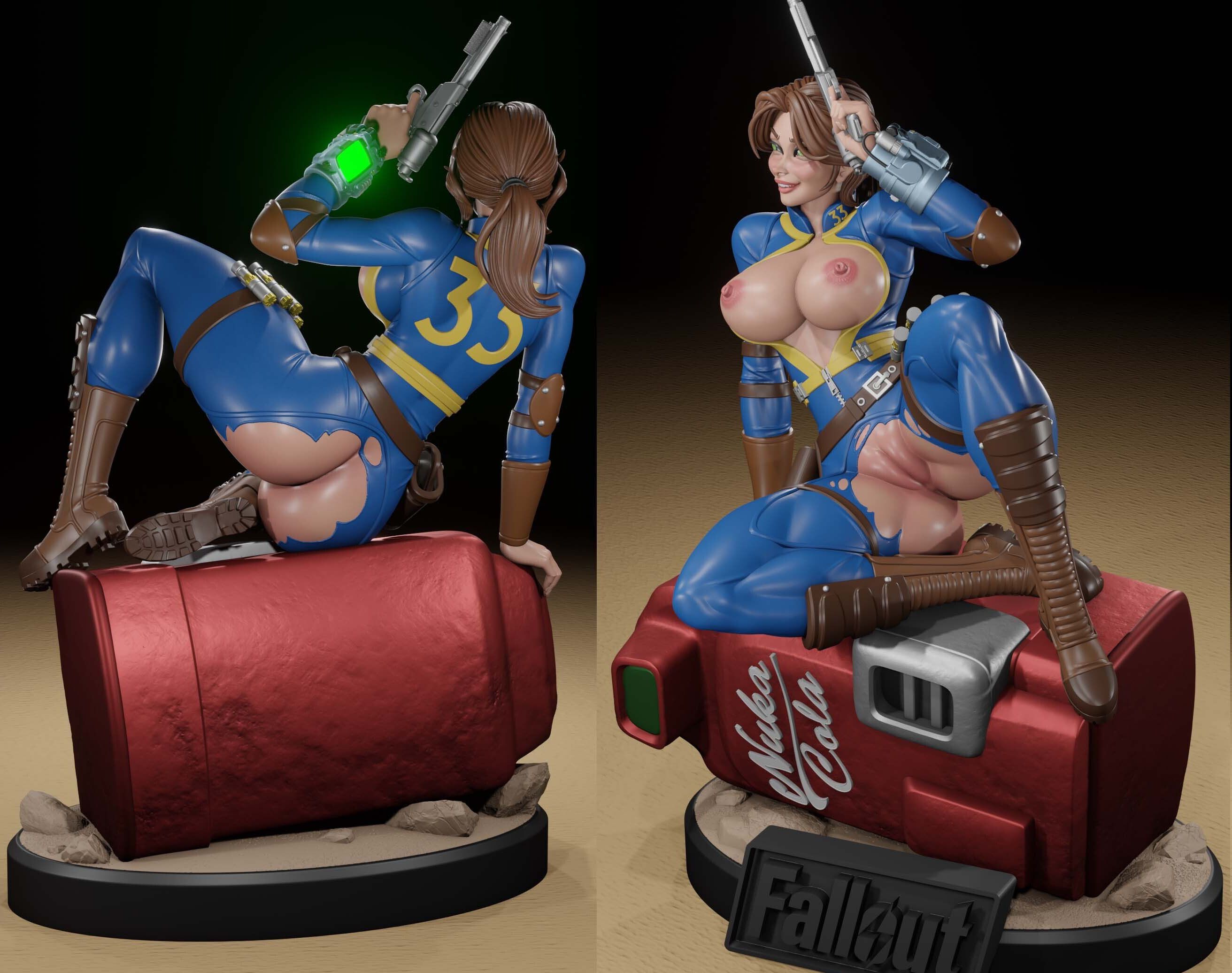 Figura Lucy | Fallout fanart autorstwa Digital Dark SFW,NSFW,Futa 3d printed statue,3d printed,nsfw statue,futa statue,futa figurines,futanari figurines,futanari statue,3d printed figure,Lucy Statue,Fallout statue