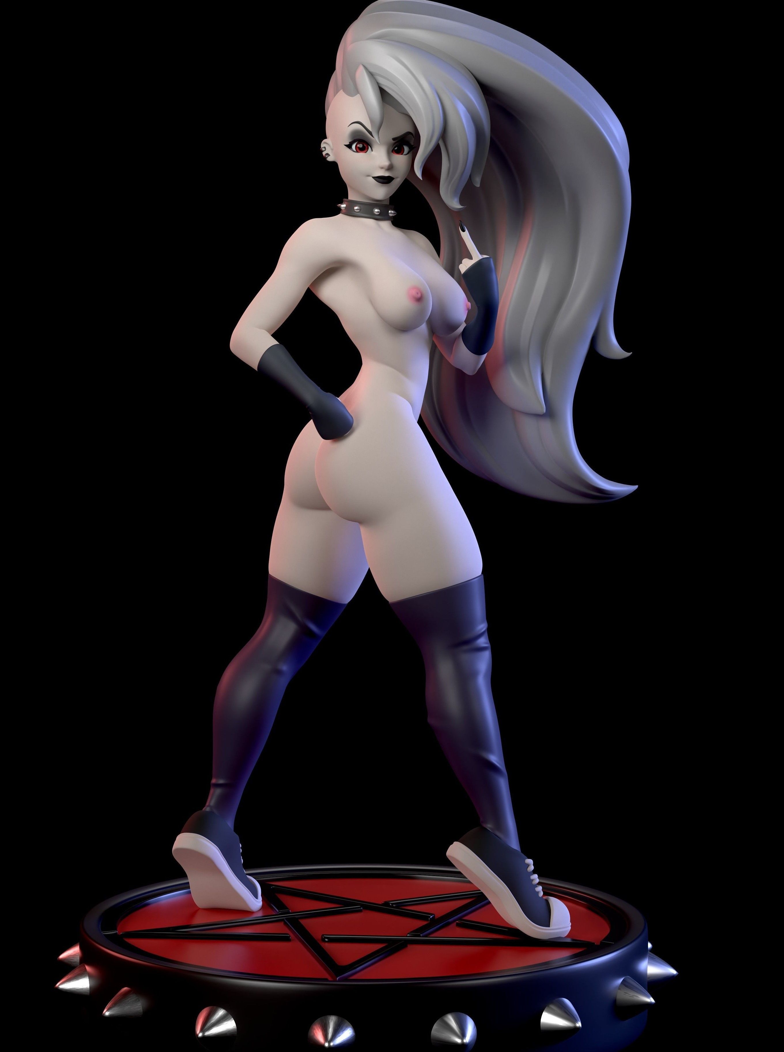 Loona Statue | Helluva Boss Fan Art by Azaak3d SFW,NSFW null