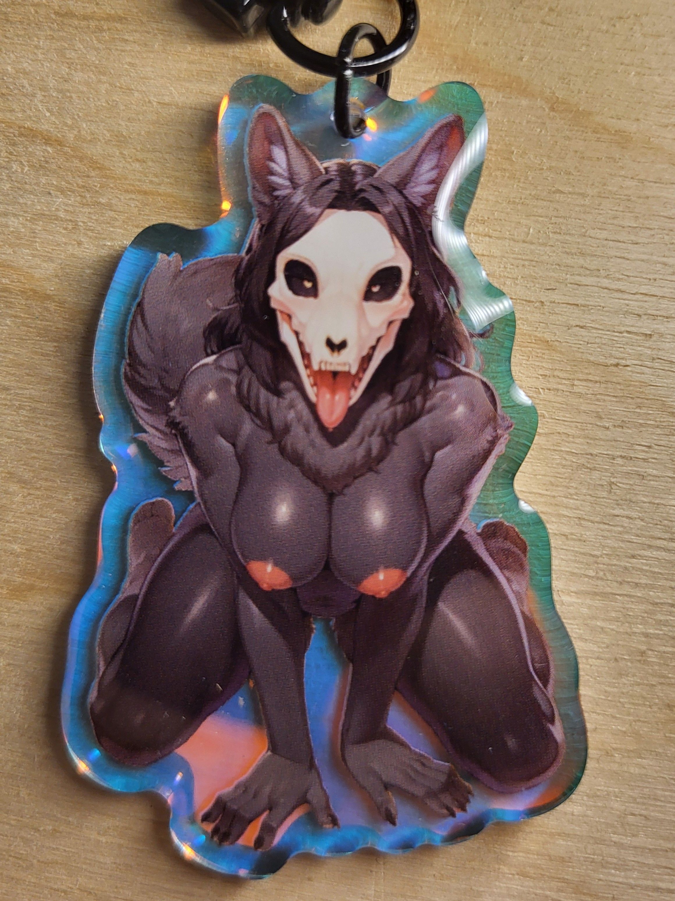 Mal0 Puppy Eyes Keychain | SCP Acrylic Keychain NSFW Mal0 Puppy Eyes,Mal0 keychain,furry keychain,scp keychain,nsfw keychain