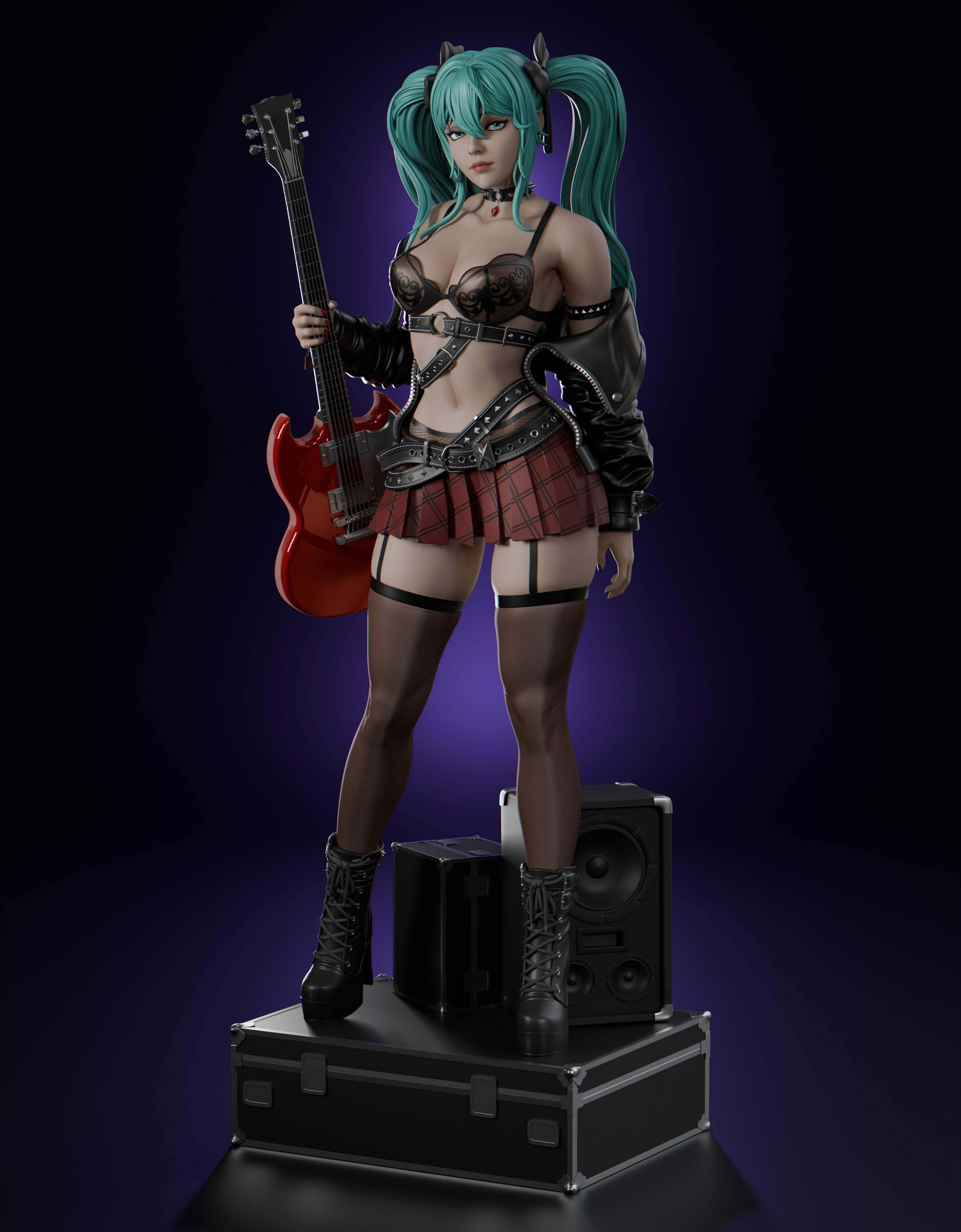 Hatsune Miku Statue | Vocaloid Fan Art by Abe3D SFW,NSFW 3d printed statue,nsfw statue,Hatsune Miku statue,Vocaloid statue,3d printed figure,3d printed