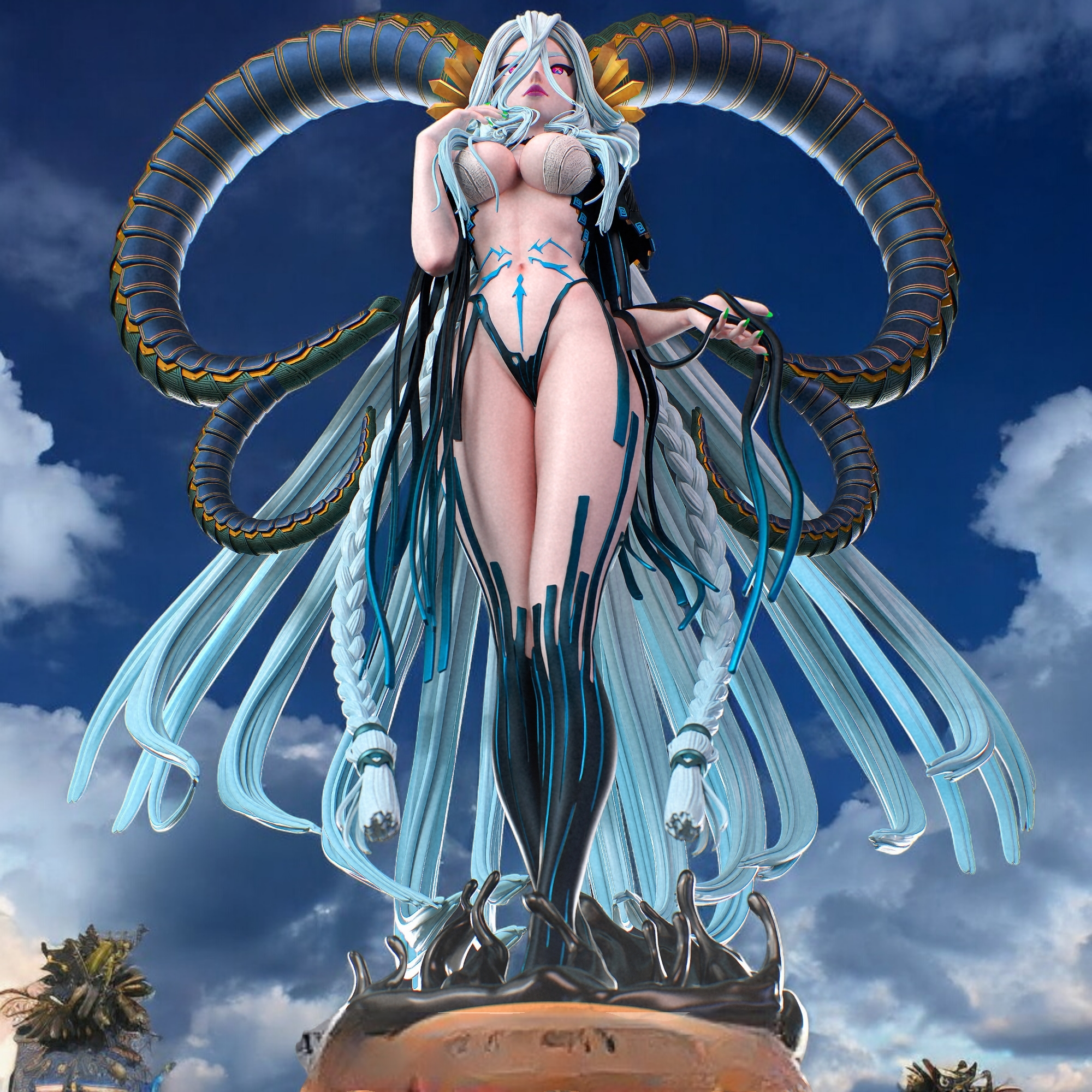 Tiamat Statue | Grand Fate Fan Art by PEACHFIGURE