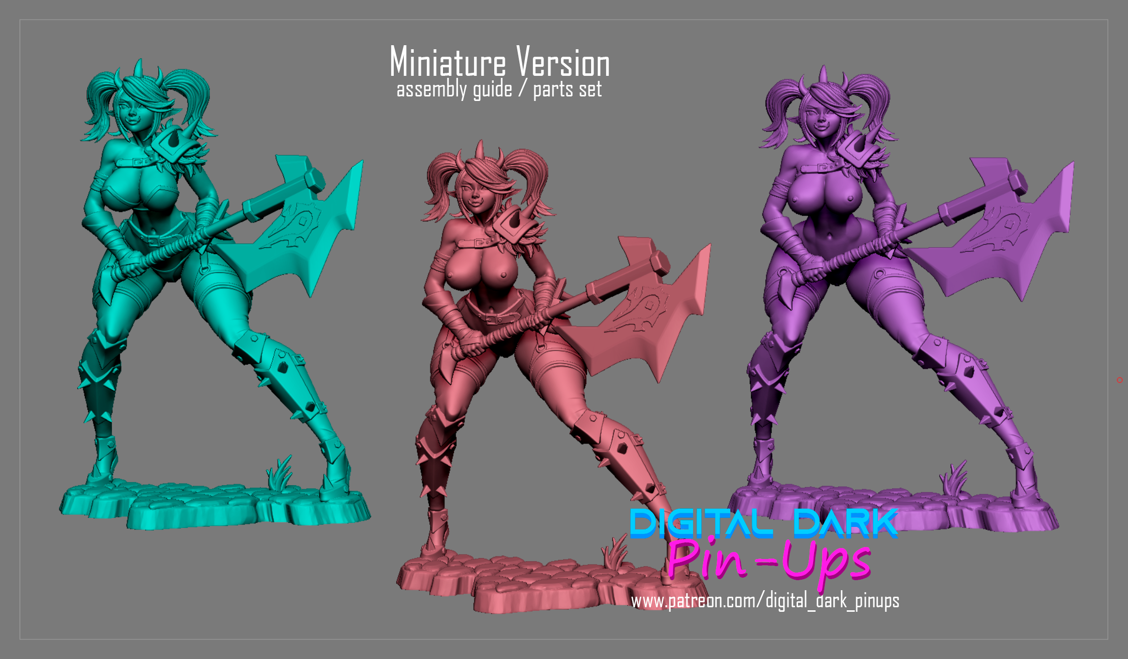 Orc Girl Statue | World of Warcraft Fan Art by Digital Dark SFW,NSFW,Futa 3d printed statue,3d printed,nsfw statue,futa statue,3d printed figure,Orc Girl Statue,World of Warcraft Statue