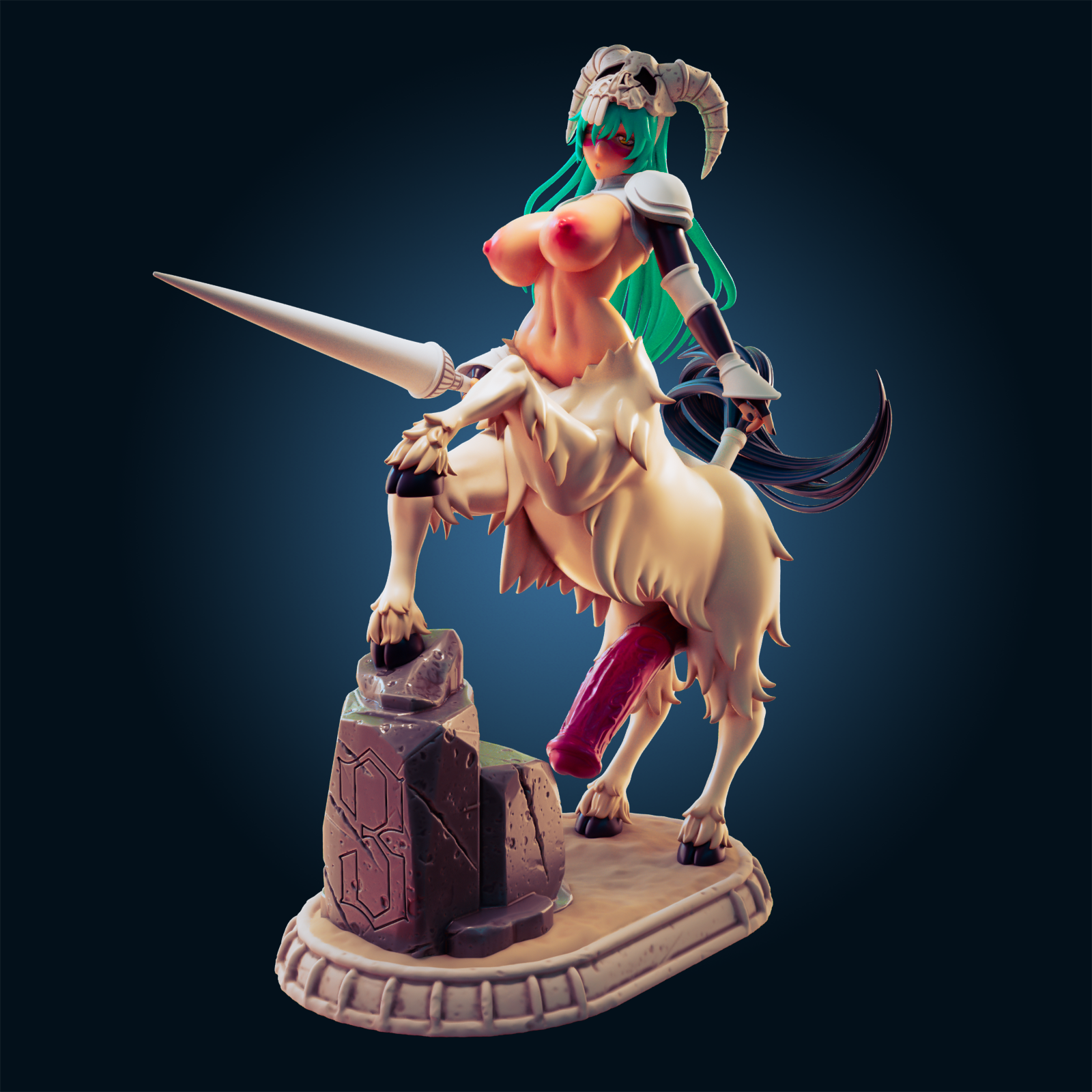 Nelliel Thicc Centaur Statue | Bleach Fan Art by Officer Rhu SFW,NSFW,Futa 3d printed,Nelliel Thicc Centaur statue,futa statue,bleach statue,furry statue,nsfw statue