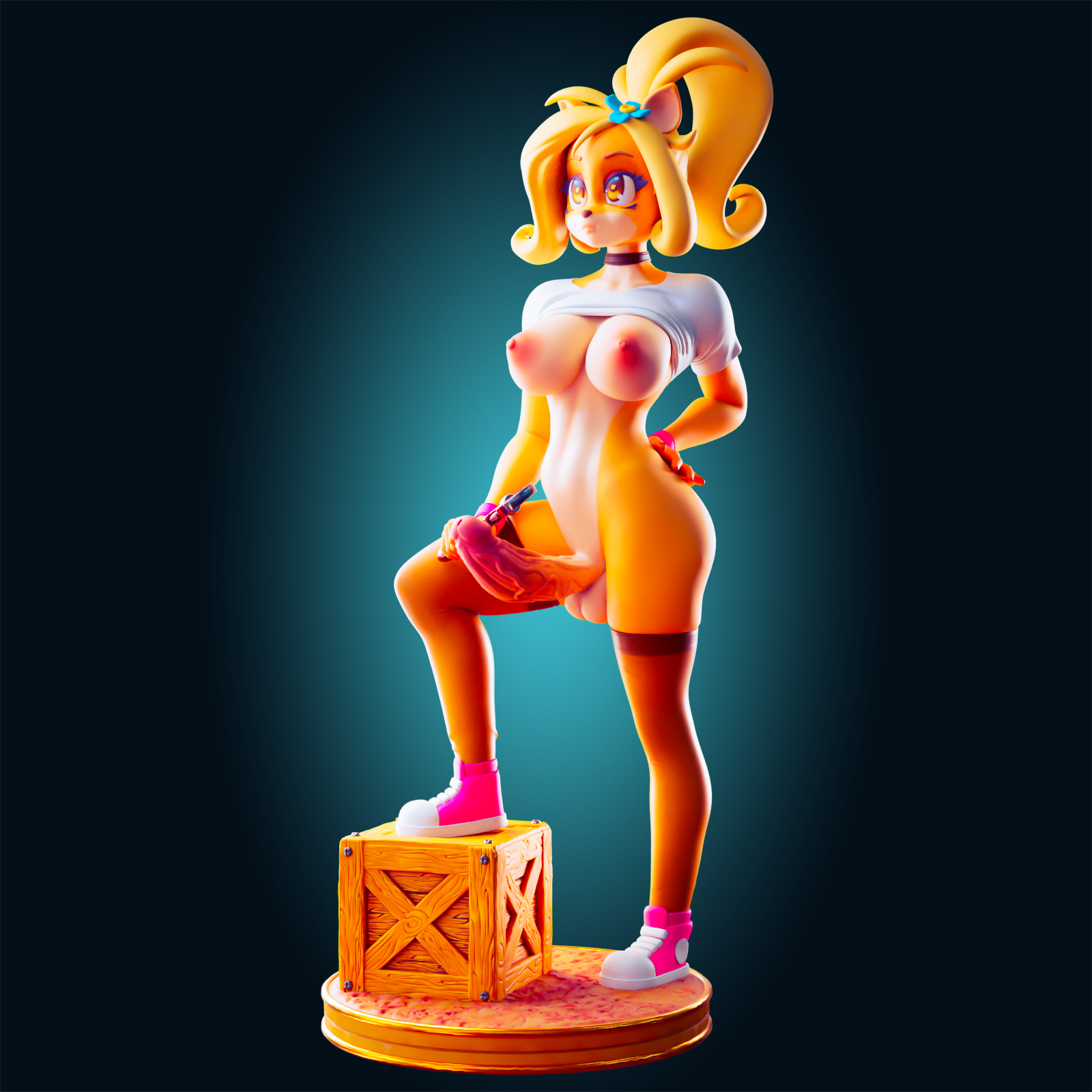 Coco Bandicoot Statue | Crash Bandicoot Fan Art by Officer Rhu SFW,NSFW,Futa 3d printed statue,3d printed,nsfw statue,futa statue,Coco Bandicoot Statue,Crash Bandicoot statue