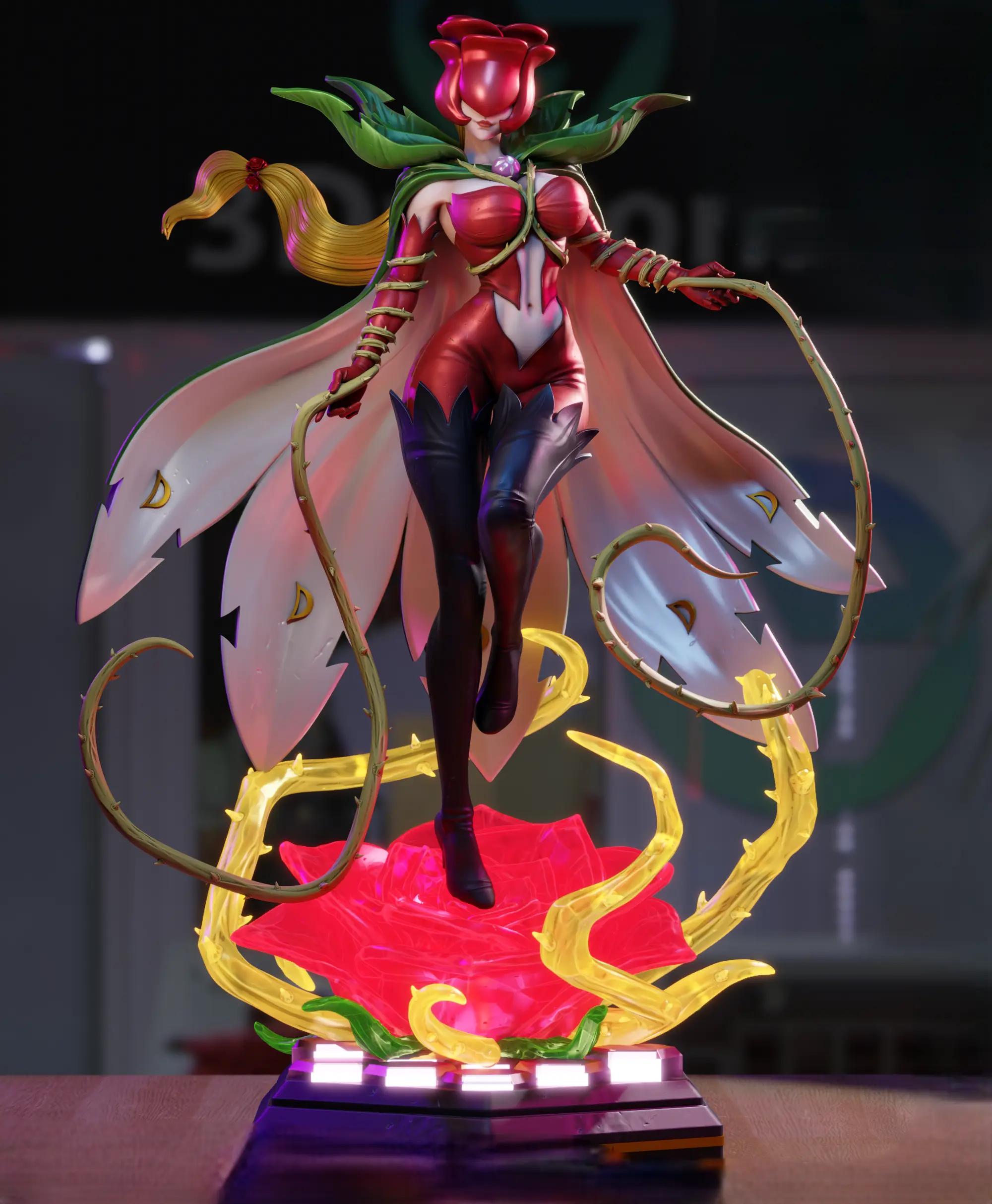 Rosemon Statue | Digimon Fan Art by 3Dmoonn SFW 3d printed,3d printed statue,Rosemon Statue,Digimon statue