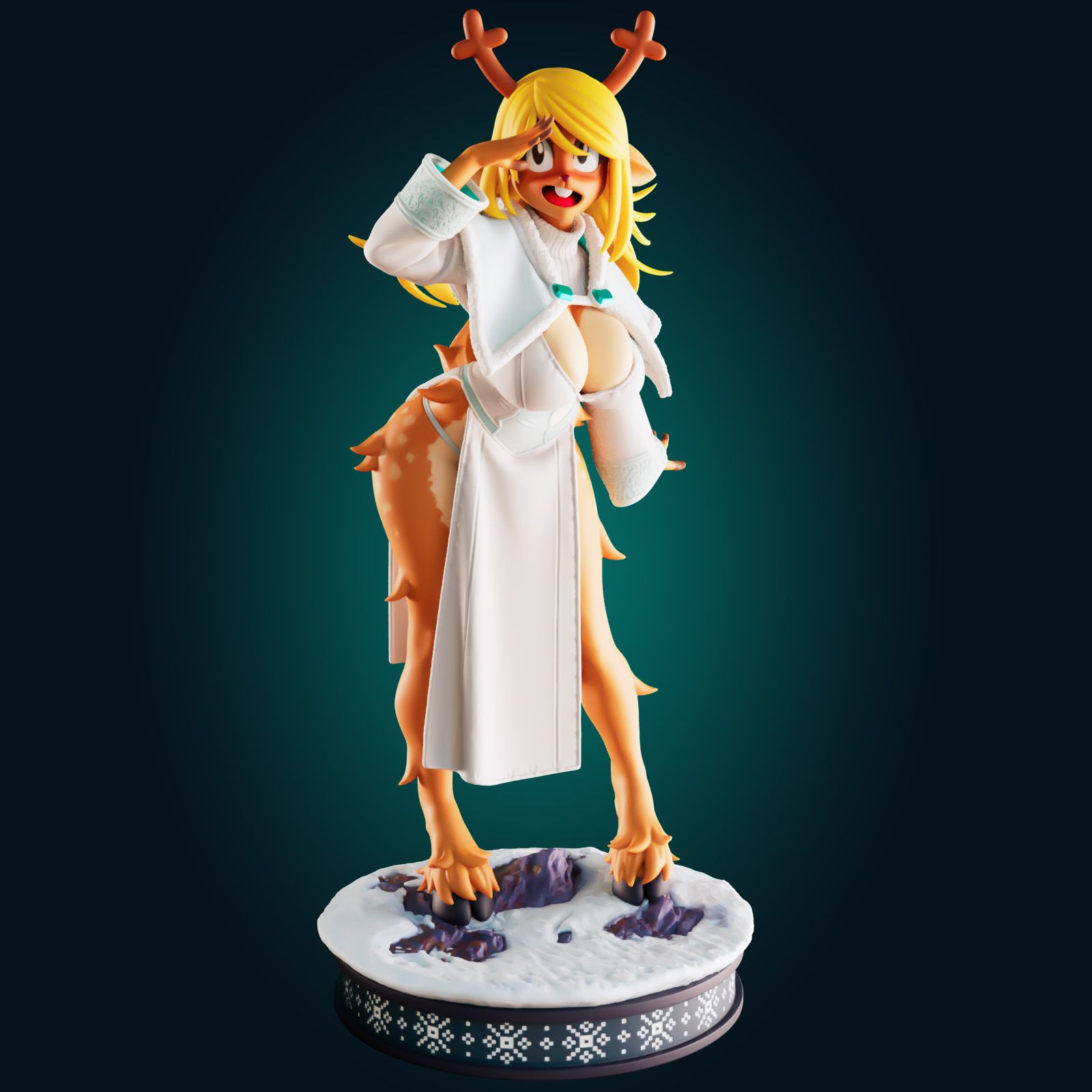 Noelle Holiday Deer Girl Furry Statue | Deltarune Fan Art by Officer Rhu SFW,NSFW,Futa 3d printed statue,3d printed,3d printed figure,Noelle Holiday Statue,Deltarune Statue,Deer Girl Statue,nsfw statue,furry statue,futa statue,futa figurines,futanari figurines,futanari statue