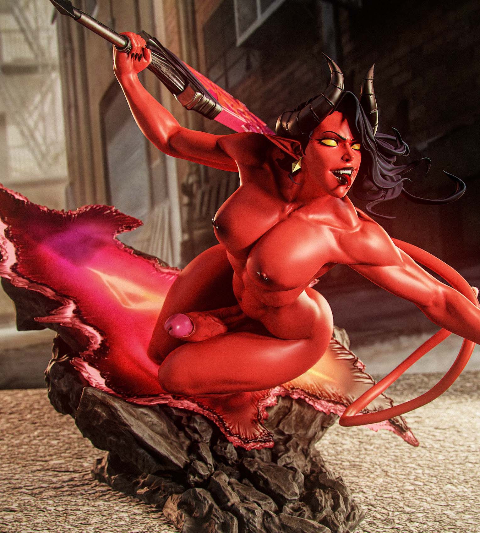 Malevola Statue | Dispatch Fan Art by Gatsu SFW,NSFW,Futa 3d printed statue,3d printed,nsfw statue,futa statue,Malevola Statue,Dispatch statue,futa figurines,futanari figurines,futanari statue