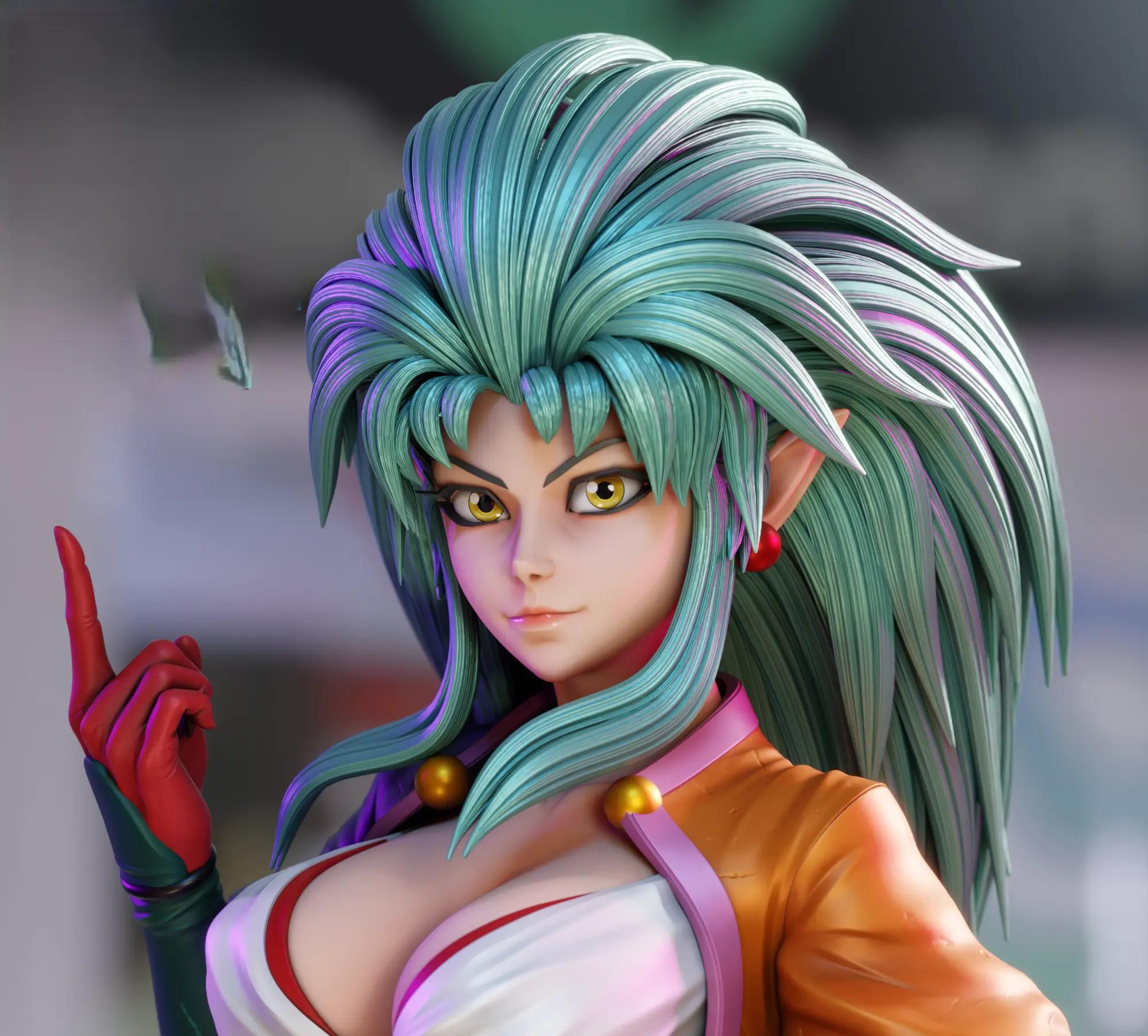 Ryoko Hakubi Statue | Tenchi Muyo Fan Art by 3Dmoonn SFW,NSFW 3d printed,3d printed statue,Ryoko Hakubi Statue,Tenchi Muyo statue,nsfw statue