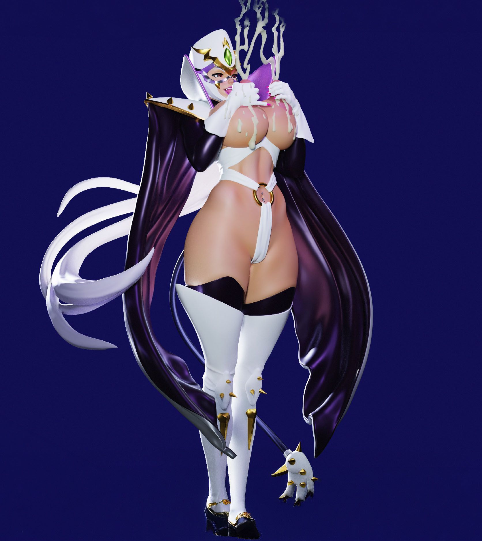 Phantom Lady Statue | Mahou Kaiju Fanart von Freyas Fantasys NSFW,Futa 3d printed statue,3d printed,3d printed figure,Mahou Kaiju Statue,Phantom Lady Statue,nsfw statue,futa figurines,futanari figurines,futanari statue,futa statue