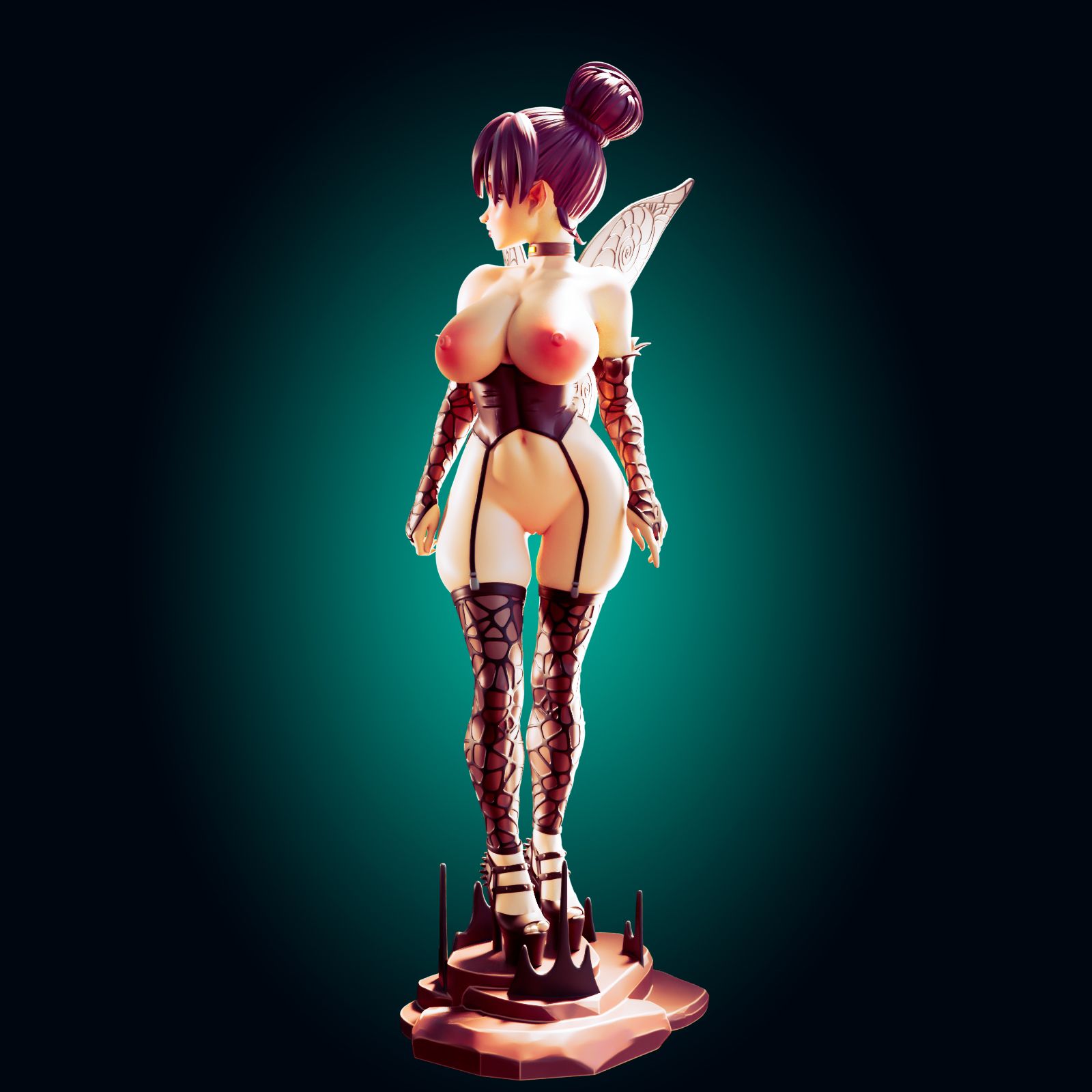 Tinker Bell Goth Statue | Peter Pan Fan Art by Officer Rhu SFW,NSFW,Futa null
