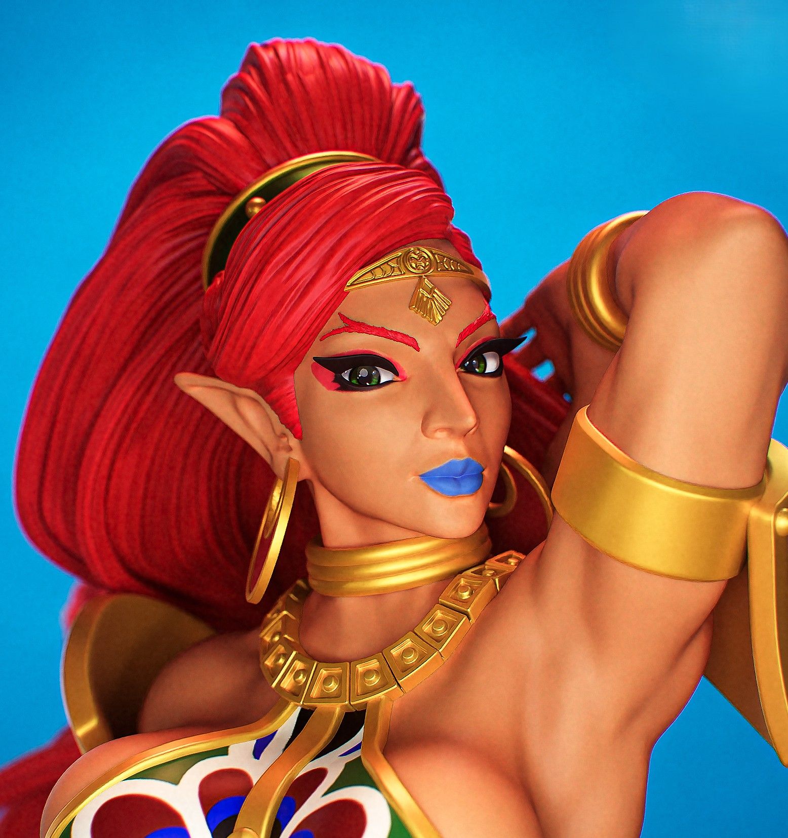 Urbosa Statue | The Legend of Zelda Fan Art by PEACHFIGURE SFW,NSFW 3d printed,3d printed statue,The Legend of Zelda statue,Urbosa statue,nsfw statue