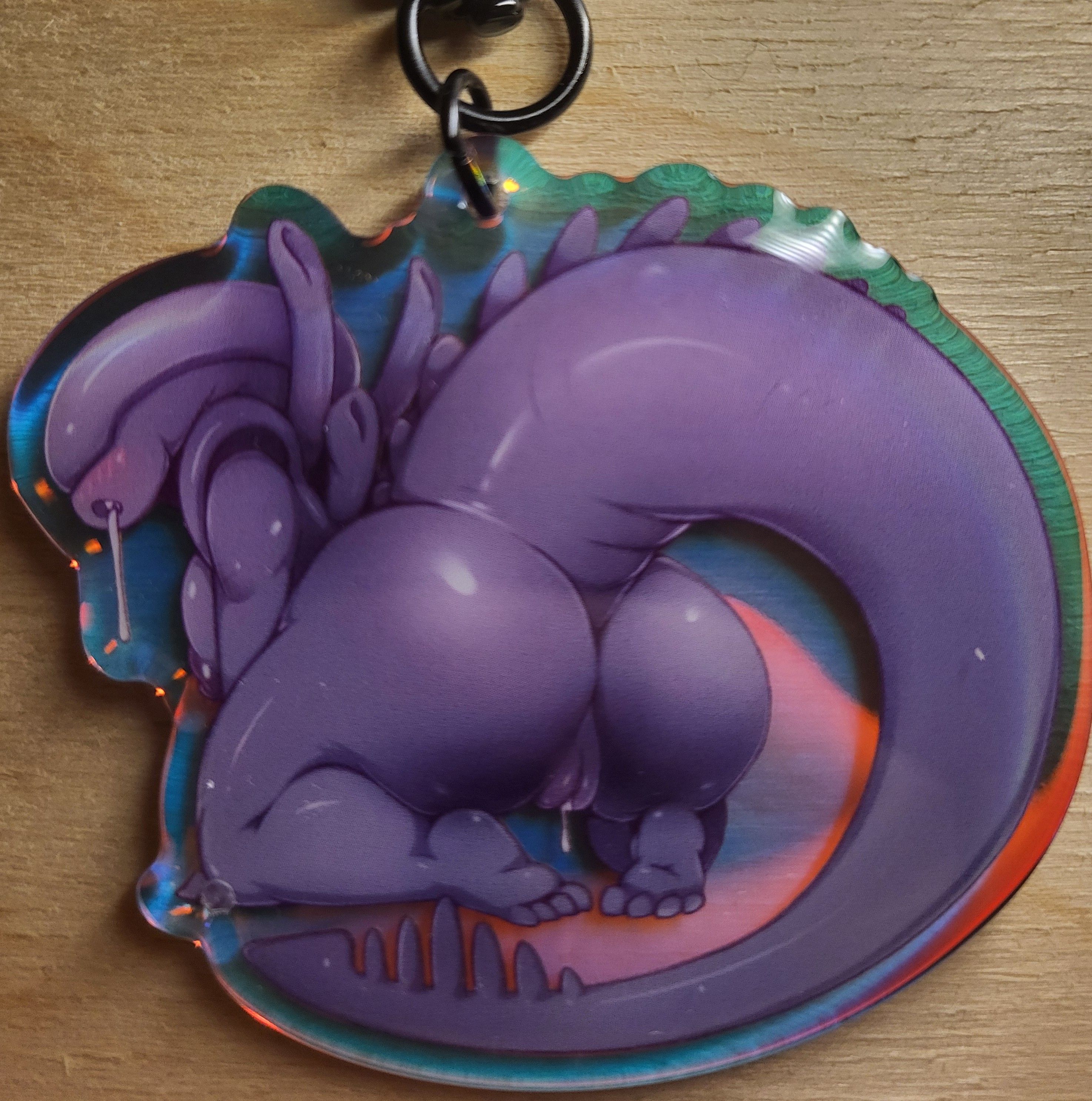Xenomorph Cute NSFW Keychain | Alien Acrylic Keychain NSFW Alien Keychain,Xenomorph Keychain,furry keychain,nsfw keychain