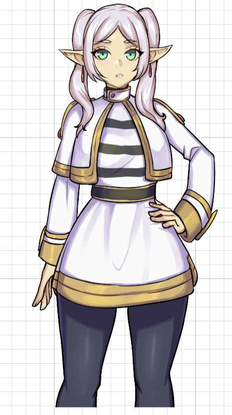 Frieren Stripgame Sticker | Frieren: Beyond Journey's End Vinyl Sticker SFW,NSFW sfw sticker,Frieren Stripgame sticker,nsfw sticker,Frieren: Beyond Journey's stickers,anime girl sticker