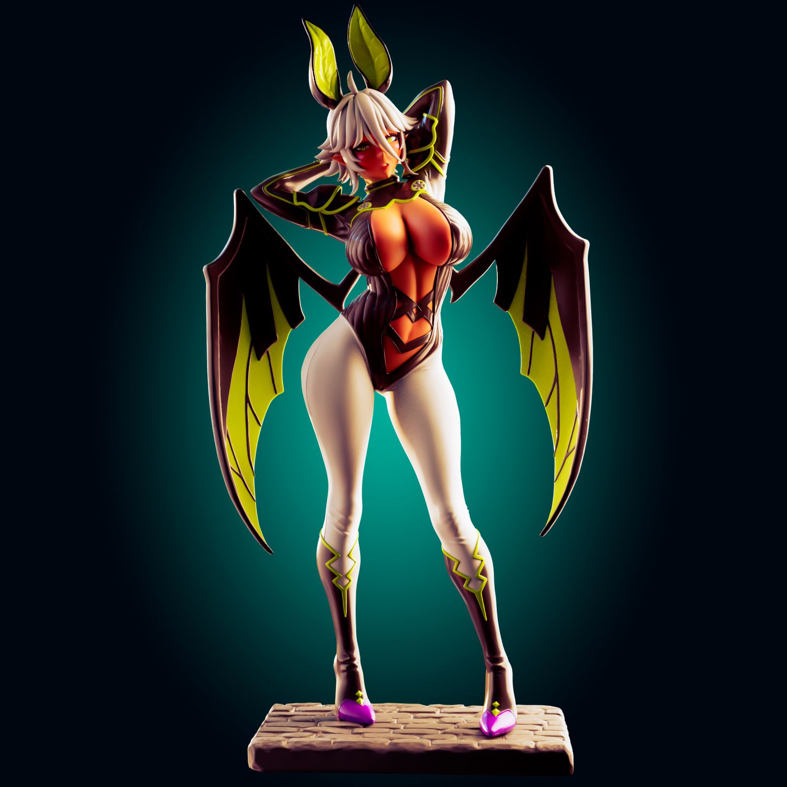 Zest Demon Statue | Shinmai Maou no Testament Fan Art by Officer Rhu SFW,NSFW,Futa 3d printed,Zest Demon statue,futa statue,Shinmai Maou no Testament statue,furry statue,nsfw statue