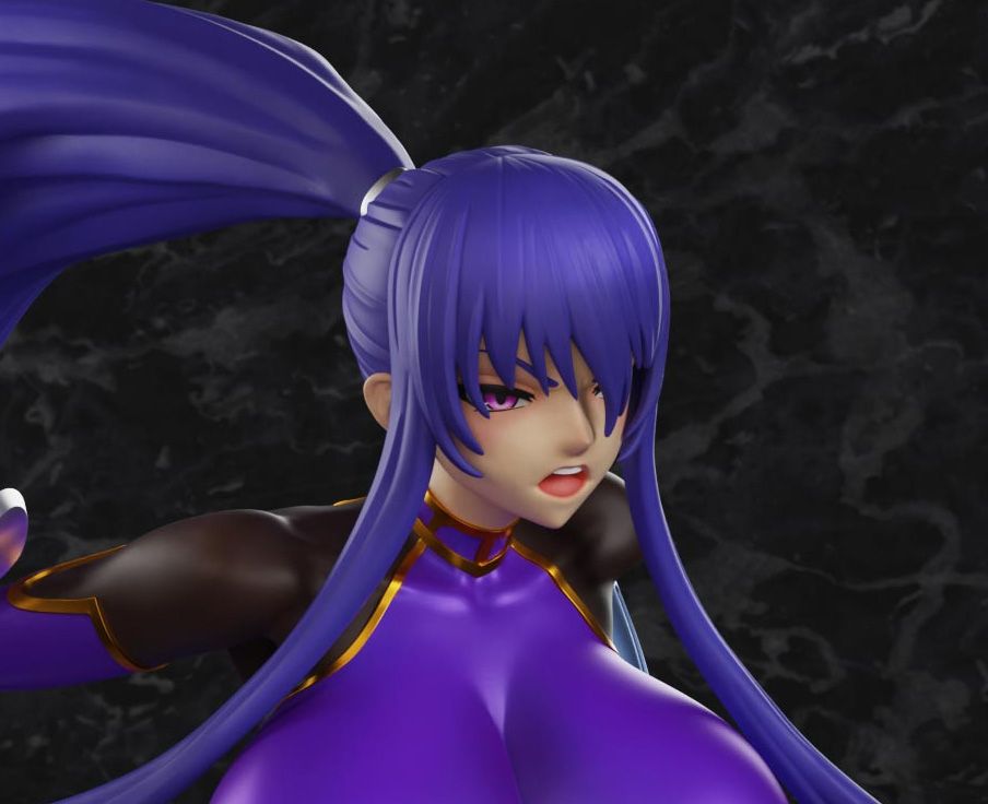 Akiyama Rinko Statue | Taimanin Murasaki Fan Art by PolyBitsArt SFW 3d printed statue,3d printed,Akiyama Rinko Statue,3d printed figure,Taimanin Murasaki Statue