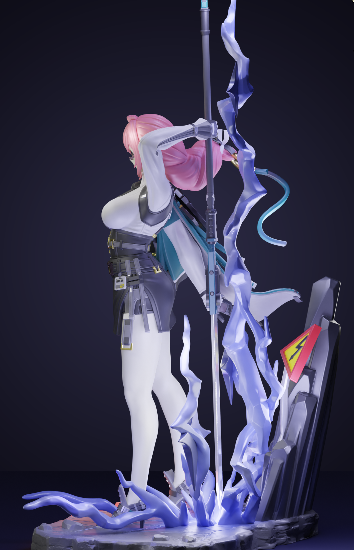 Tsukishiro Yanagi Statue | Zenless Zone Zero Fan Art by Marlos Mastepiece SFW 3d printed statue,Zenless Zone Zero,3d printed,Tsukishiro Yanagi Statue,3d printed figure