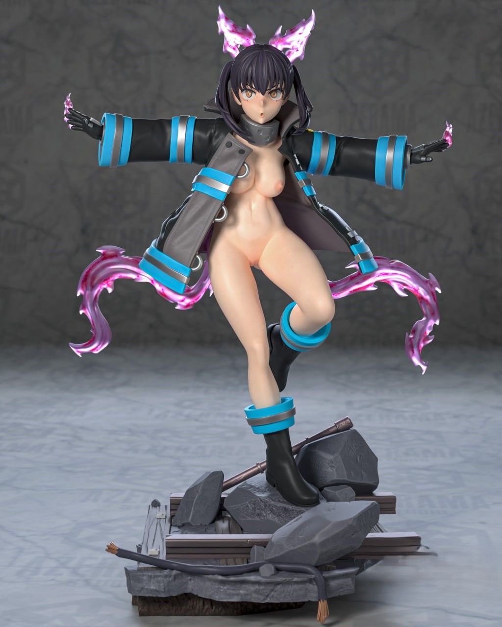 Tamaki Kotatsu Statue | Fire Force Fan Art by Azerama SFW,NSFW 3d printed,3d printed statue,nsfw statue,Tamaki Kotatsu statue,Fire Force statue