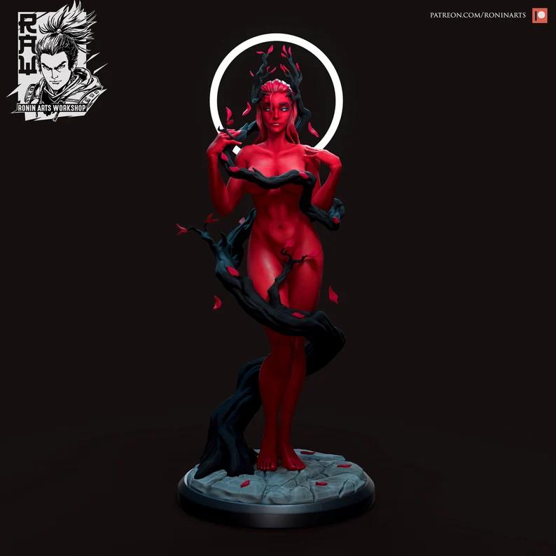Pinup Red11 Statue | Original Art by MinisForgeShop NSFW 3d printed statue,3d printed,nsfw statue,3d printed figure