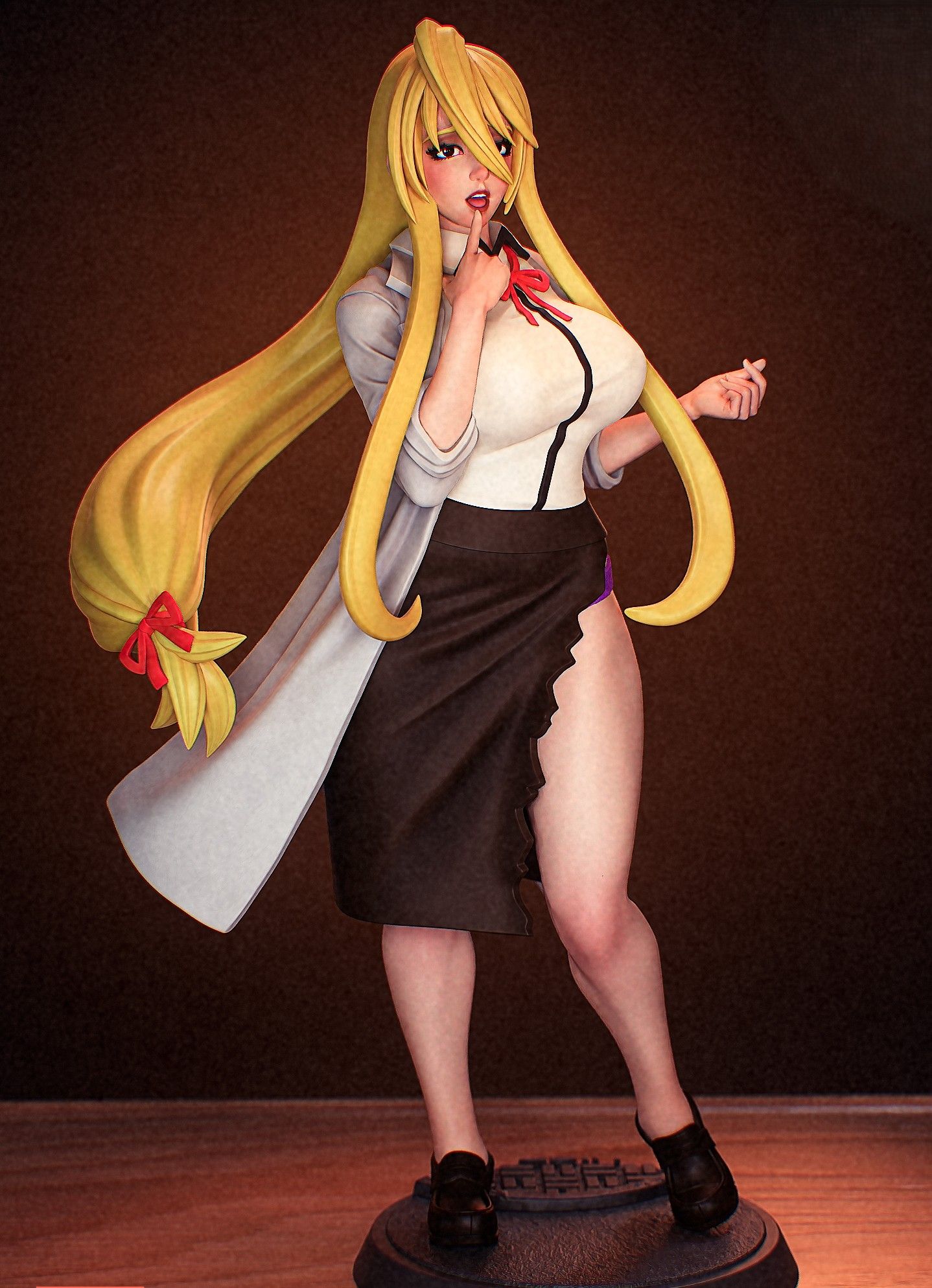 Shizuka Marikawa Statue | Highschool of the Dead Fan Art by PEACHFIGURE SFW,NSFW 3d printed,3d printed statue,Highschool of the Dead statue,Shizuka Marikawa statue,nsfw statue