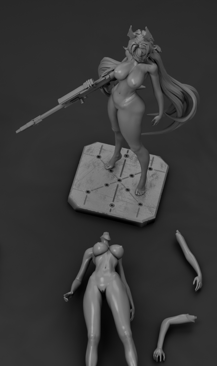 Red Hood Statue | NIKKE Fan Art by Gr8Tech SFW,NSFW 3d printed statue,nsfw statue,Red Hood statue,NIKKE,3d printed figure,3d printed