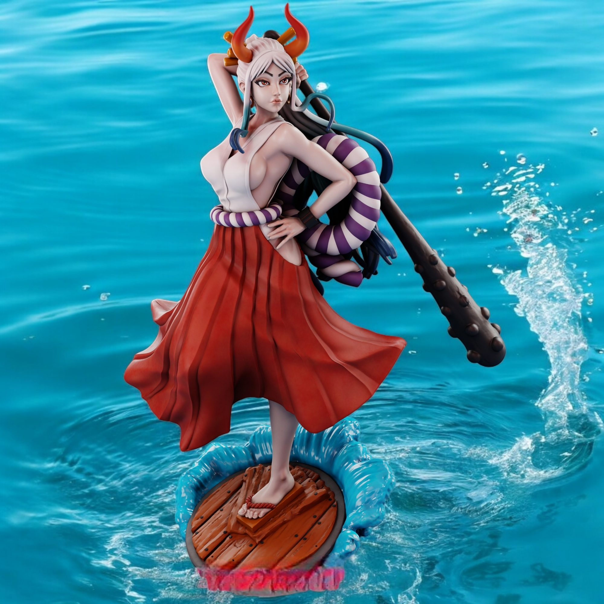 Yamato Statue | One Piece Fan Art by PEACHFIGURE SFW,NSFW 3d printed statue,3d printed,nsfw statue,3d printed figure,One Piece,Yamato Statue