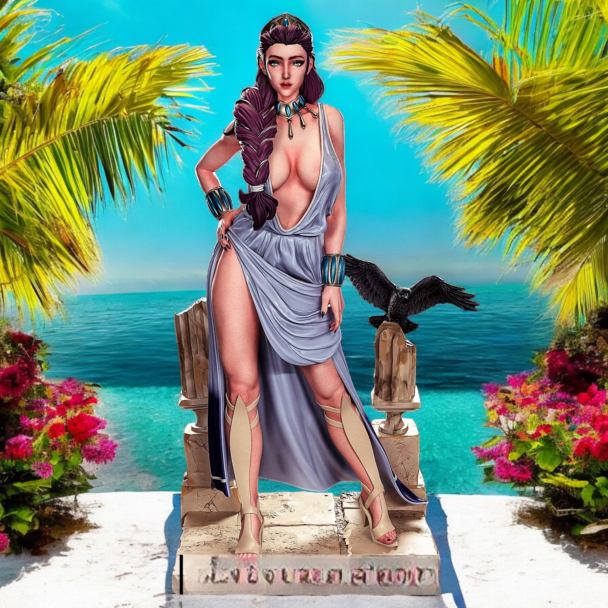 Hera Statue | Blood Of Zeus Fan Art by PEACHFIGURE SFW,NSFW 3d printed statue,3d printed,nsfw statue,3d printed figure,Hera Statue,Blood Of Zeus