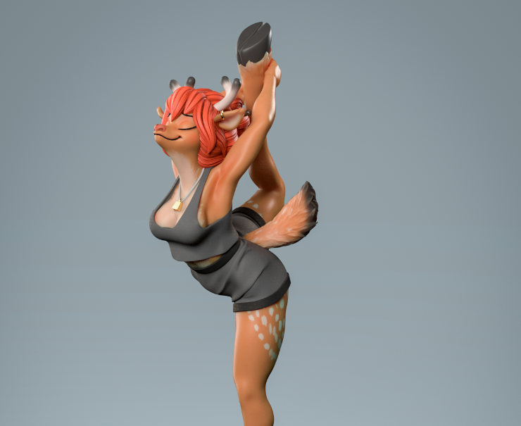 Dana Deer Statue | Original Fan Art by Anyone NSFW