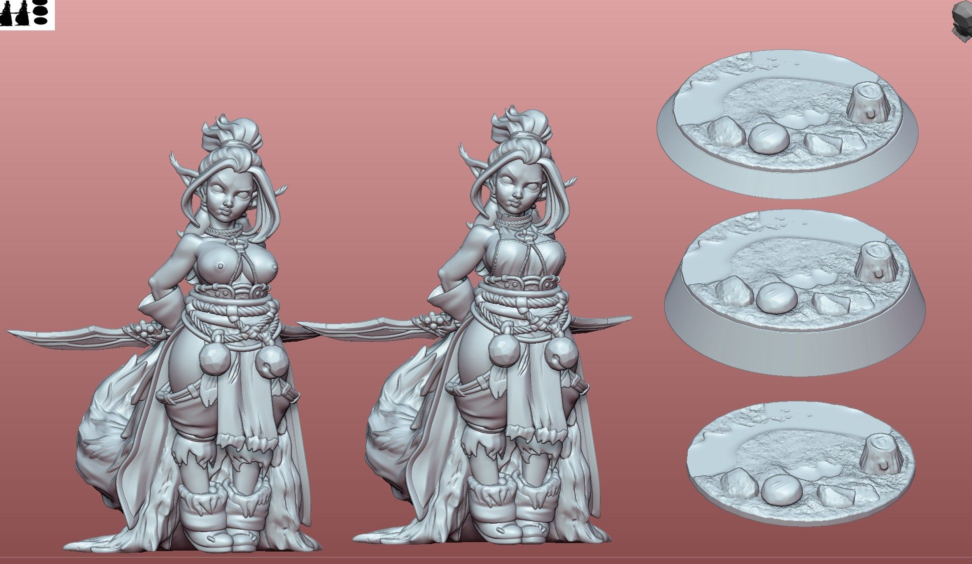 Harlow the Silurian Miniature | DnD Fan Art by Gaz Minis SFW,NSFW 3d printed,miniature,dnd miniature,Harlow the Silurian,3d printed miniature,nsfw miniature