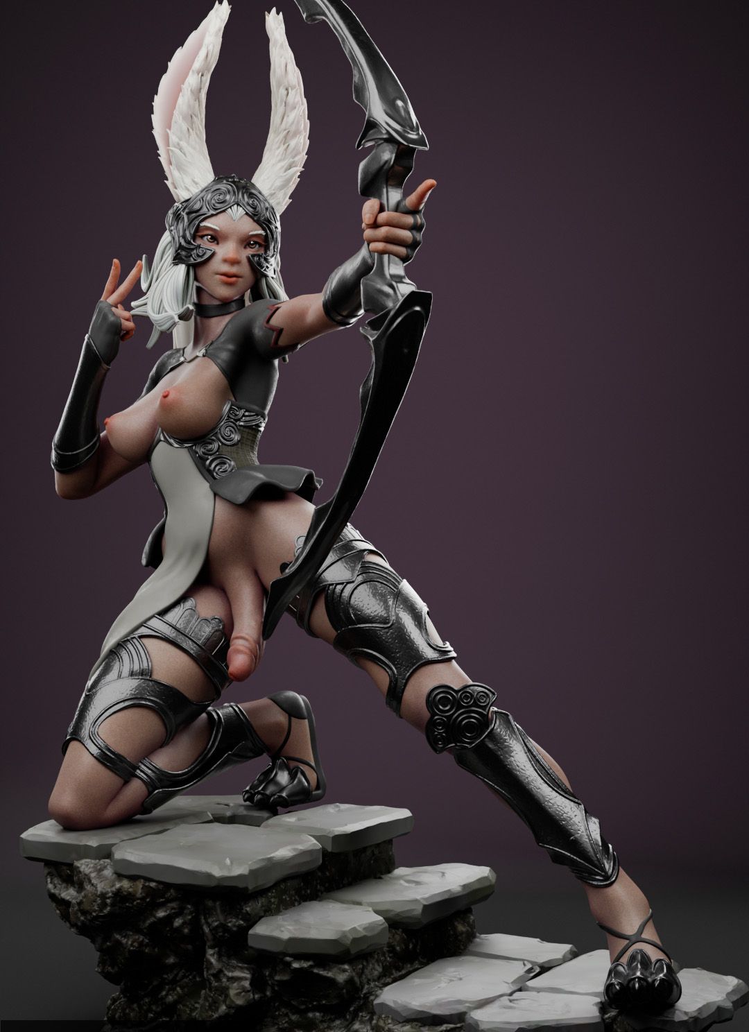 Fran Statue | Final Fantasy Fan Art by Anyonensfw SFW,NSFW,Futa 3d printed,3d printed statue,nsfw statue,futa statue,furry statue,Fran Statue,Final Fantasy Statue,futa figurines,futanari figurines,futanari statue