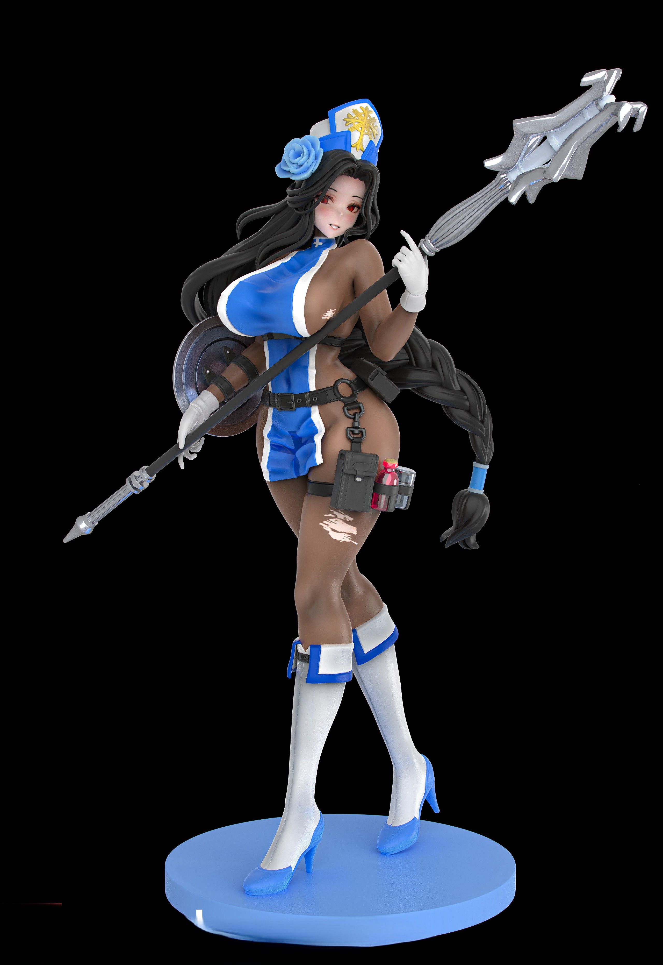 Maiden Ice Rose Statue | NIKKE Fan Art by Sin3Dstudio SFW 3d printed statue,Maiden Ice Rose statue,NIKKE,3d printed figure,3d printed