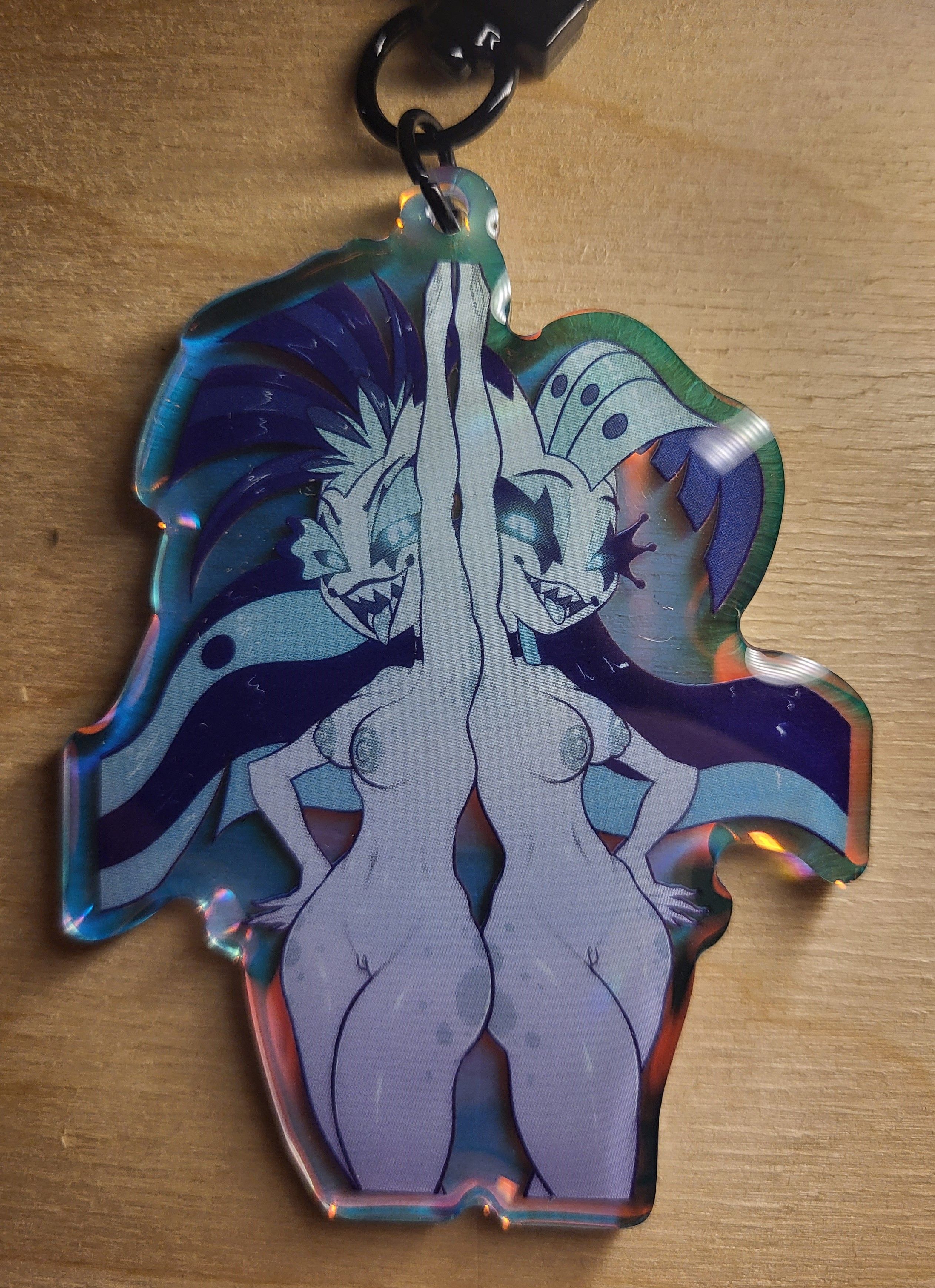 Glam And Glitz Keychain | Helluva Boss Acrylic Keychain NSFW Helluva Boss Keychain,Glam And Glitz Keychain,furry keychain,nsfw keychain