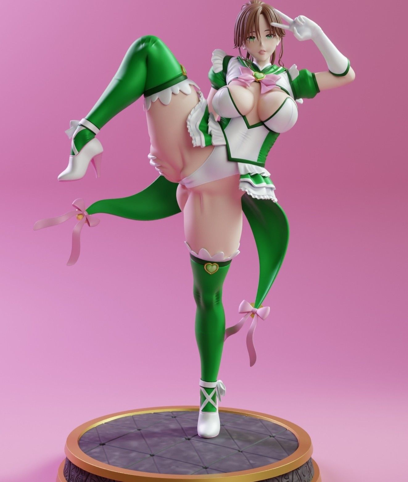 Sailor Jupiter Statue | Sailor Moon Fan Art by KiTNo SFW,NSFW 3d printed statue,3d printed figure,nsfw statue,Sailor Moon statue,Sailor Jupiter statue