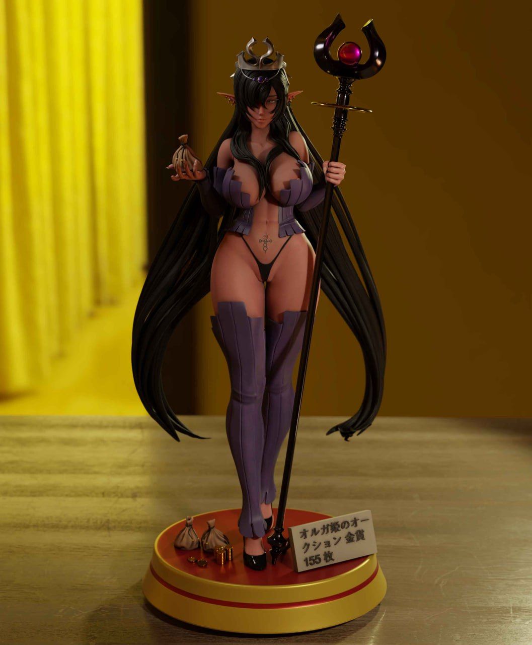 Olga Discordia Statue | Mahou Kaiju Fan Art by Momoji3d SFW,NSFW 3d printed,3d printed statue,nsfw statue,Olga Discordia statue,Mahou Kaiju statue