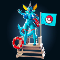 Statua Vaporeon Eevee Bay Watch | Pokemon Fan art di Officer Rhu SFW,NSFW,Futa 3d printed,Vaporeon Bay Watch statue,futa statue,pokemon statue,furry statue,nsfw statue,futa figurines,futanari figurines,futanari statue,Vaporeon Statue