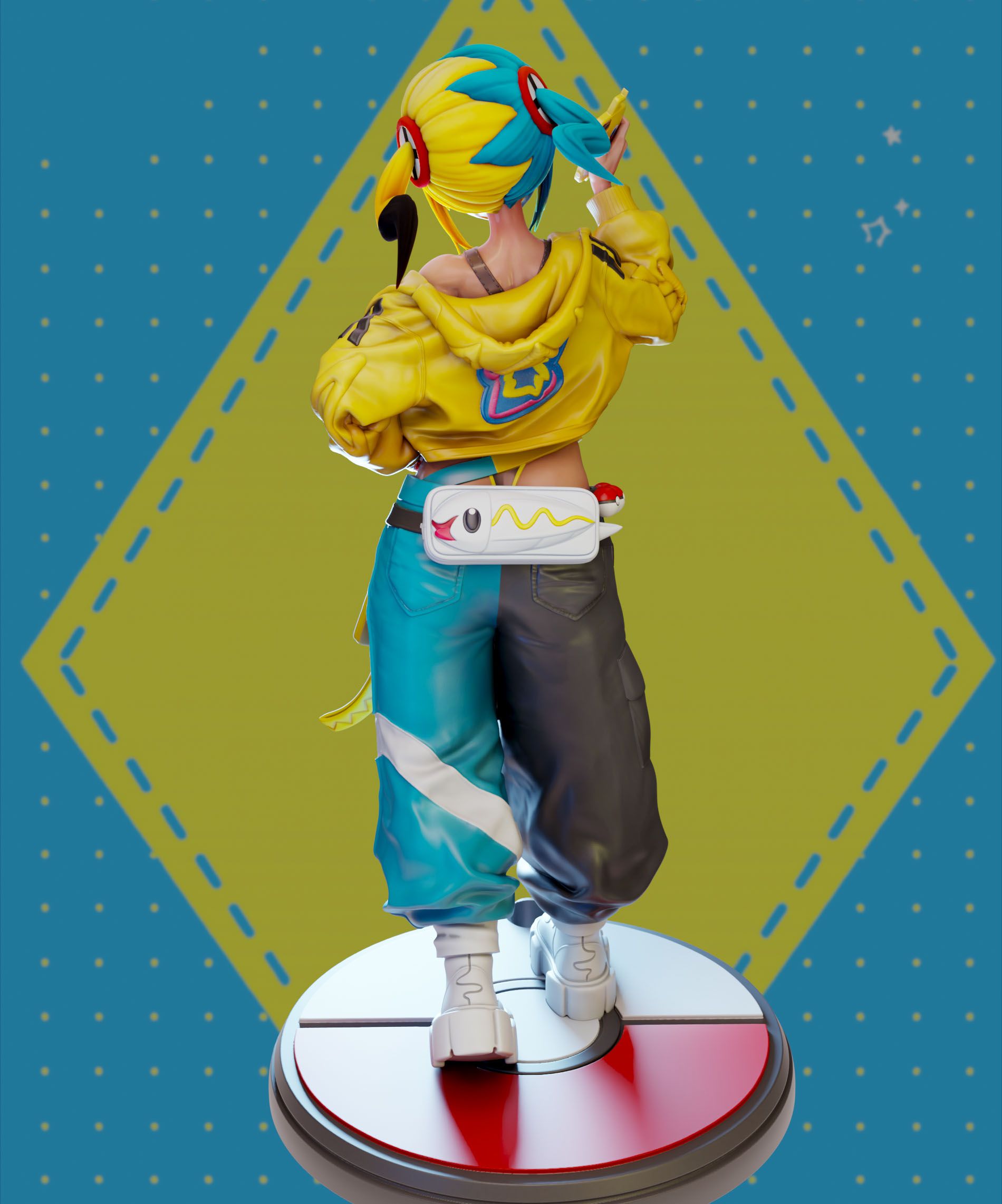 Canari Statue | Pokemon Fan Art by Rubim SFW 3d printed statue,Canari statue,Pokémon statue,3d printed figure,3d printed