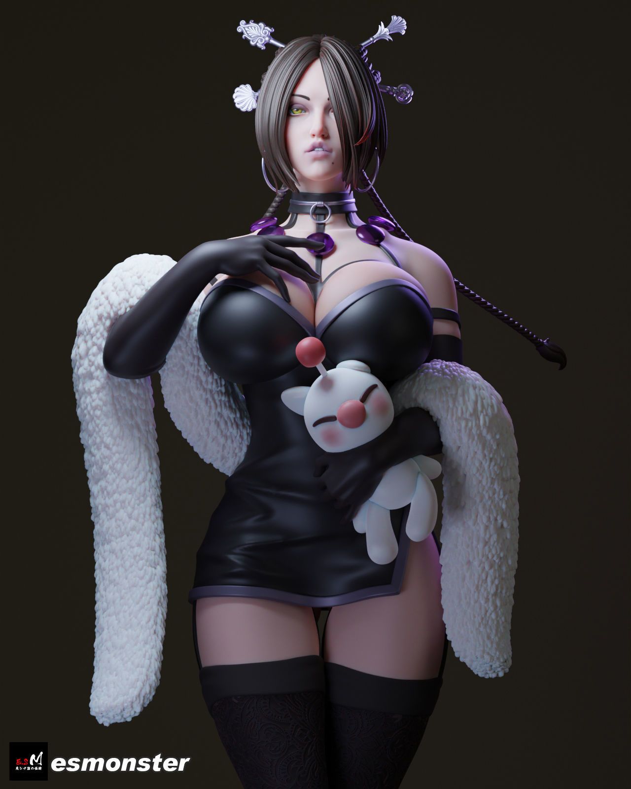  LULU Statue | Final Fantasy Fan Art by E.S Monster