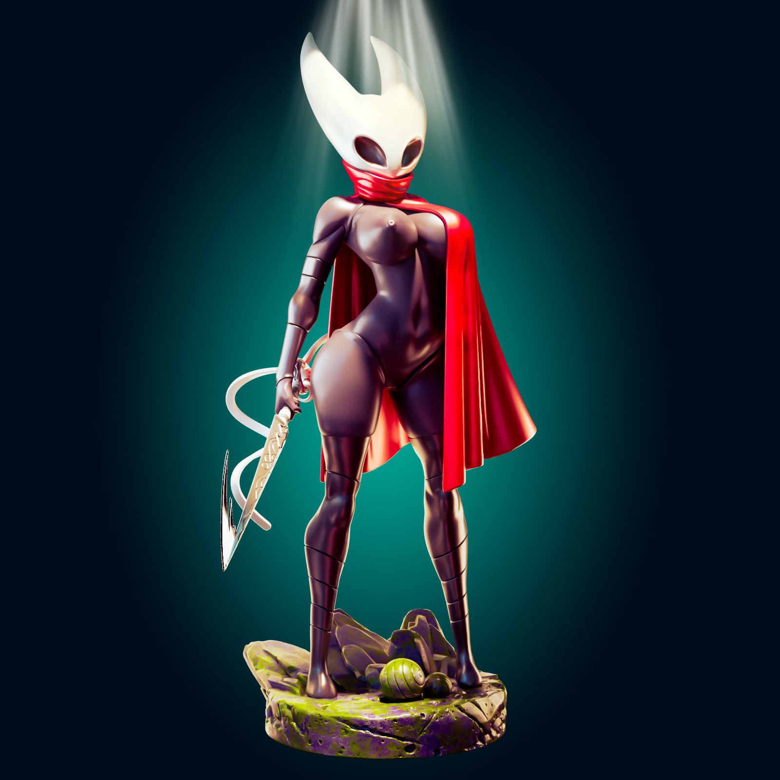 Hornet Statue | Hollow Knight Fan Art by Officer Rhu SFW,NSFW,Futa 3d printed statue,3d printed,nsfw statue,Hornet Statue,Hollow Knight Statue,futa statue
